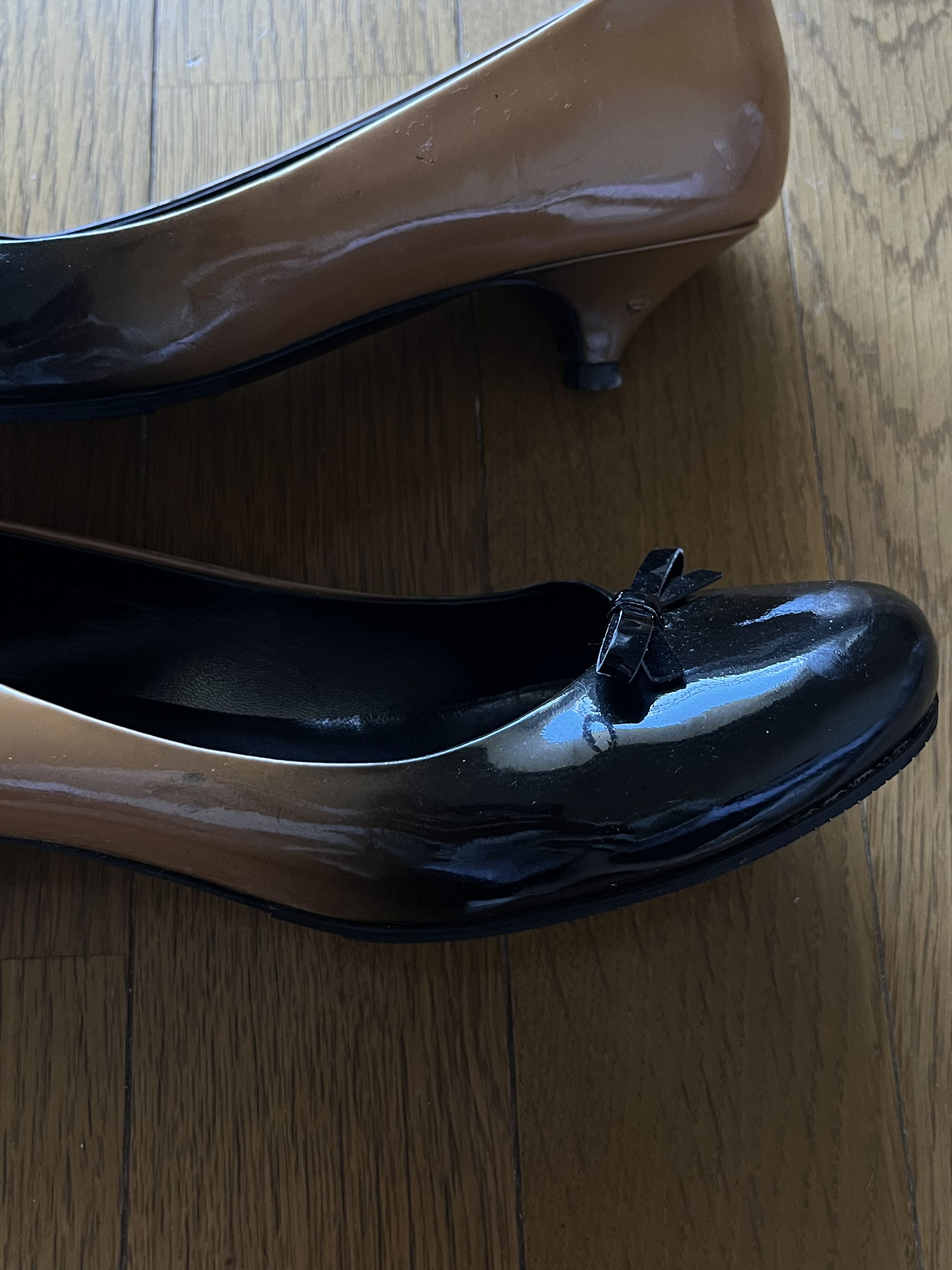 Prada Prada brown and black ballerina kitten heels with bows Size US 7 / IT 37 - 2 Thumbnail
