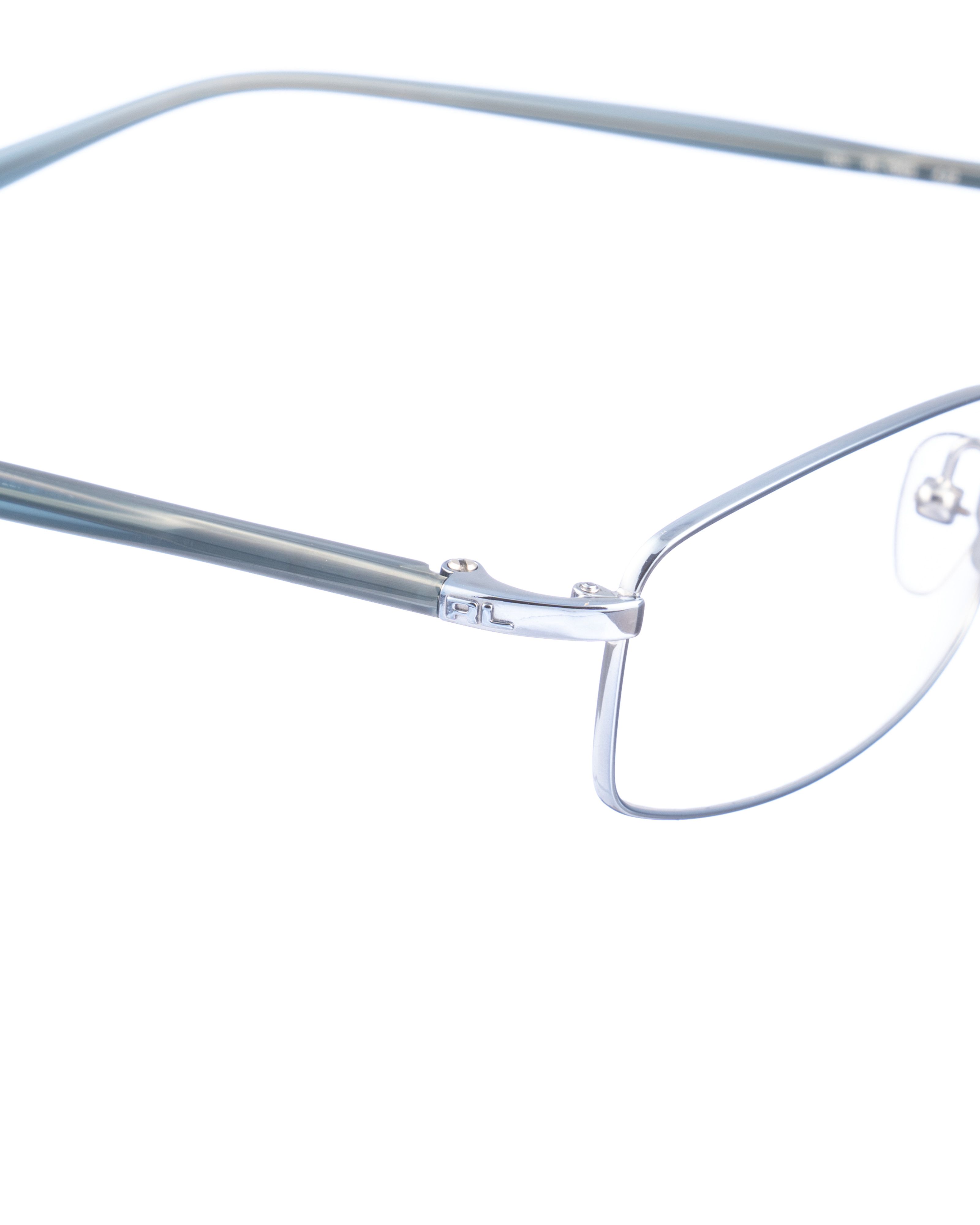 Ralph Lauren Ralph Lauren 00s Blue Metallic Rectangular Glasses Size ONE SIZE - 3 Thumbnail