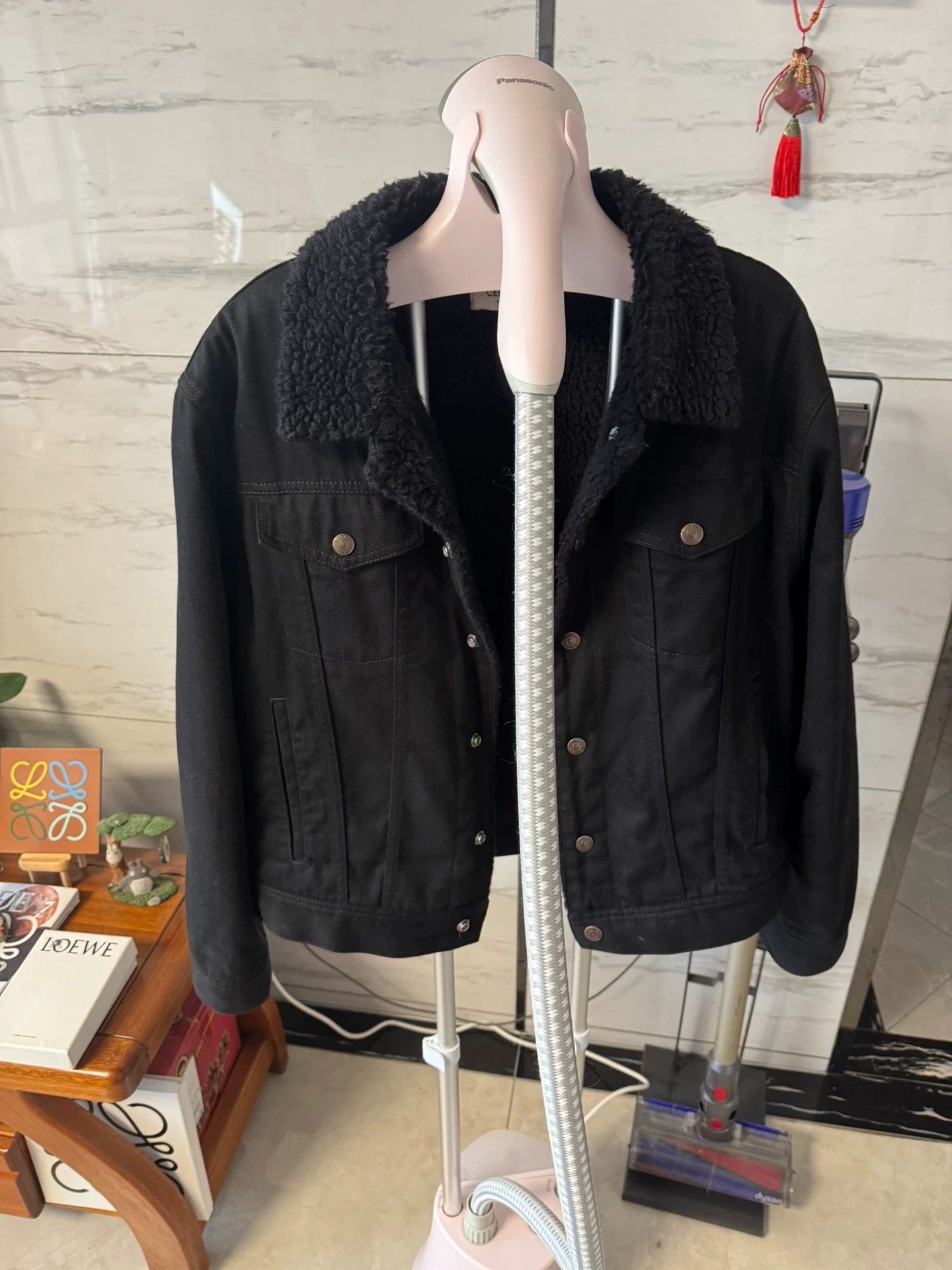 Miu Miu Celine denim jacket L M back M crystal logo Size M / US 6-8 / IT 42-44 - 1 Thumbnail