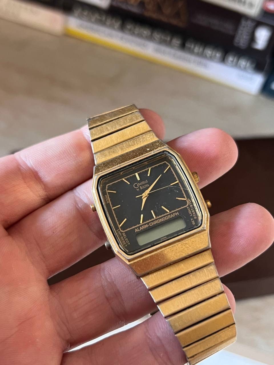 Bulova 90s Vintage BULOVA Watch Japan watches Futuristic Bracelet Size ONE SIZE - 2 Thumbnail