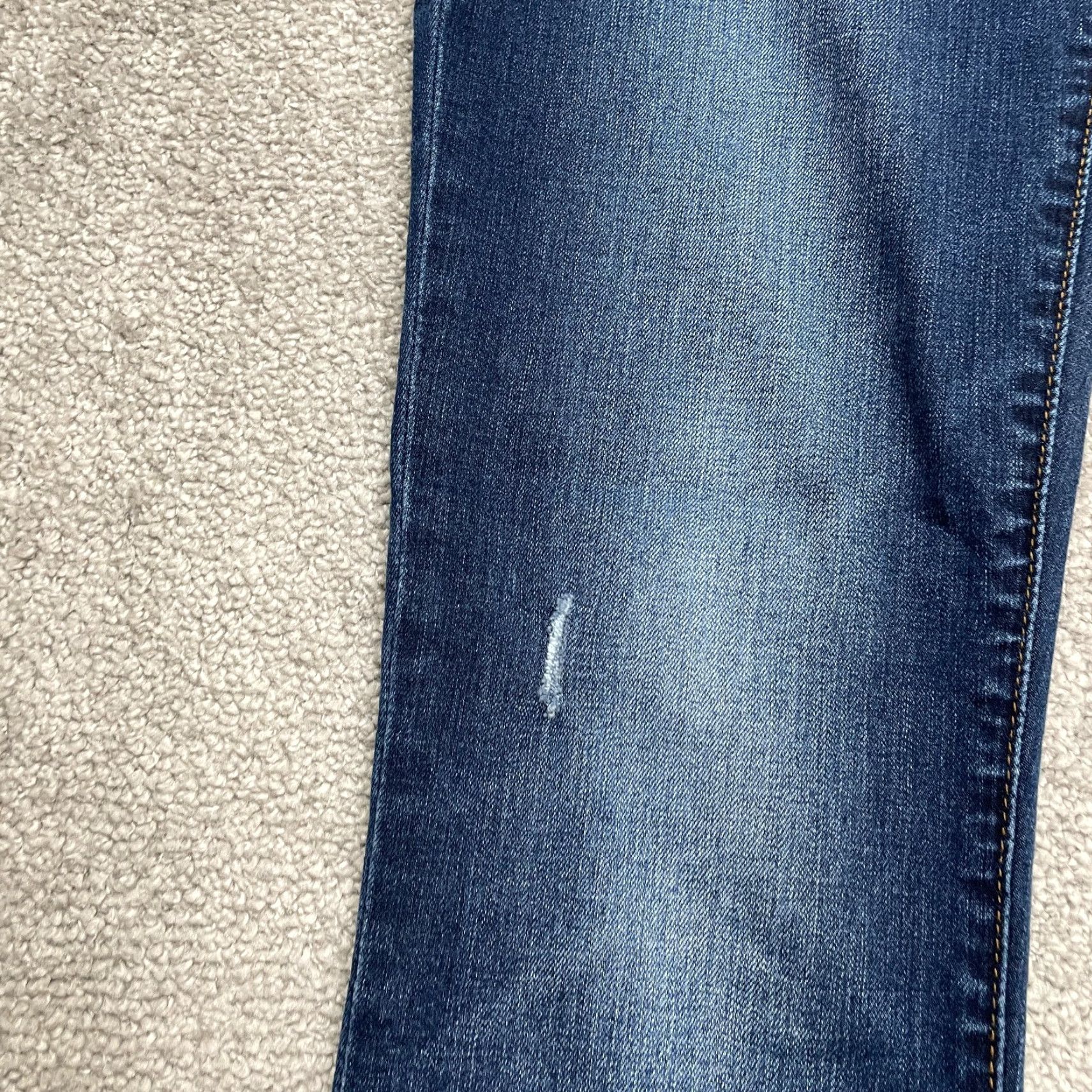 Vintage VINTAGE KUT From The Kloth Womens Skinny Denim Jeans 4S Blue Distressed 28-Inch Inseam Size 27" / US 4 / IT 40 - 6 Thumbnail