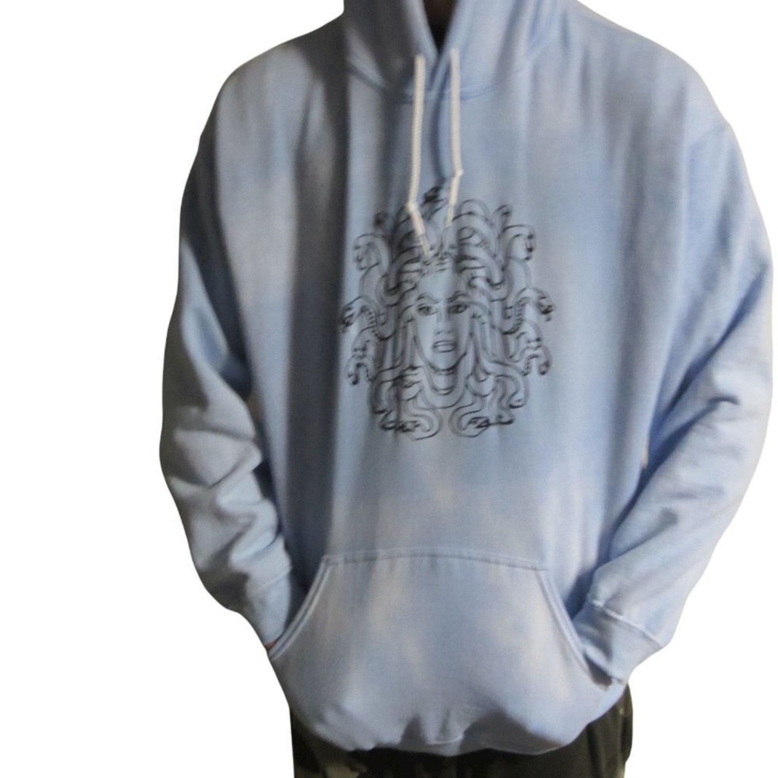 Handmade Handmade Medusa Graphic Blue Tie-Dye Hoodie Streetwear Small Size US S / EU 44-46 / 1 - 6 Thumbnail