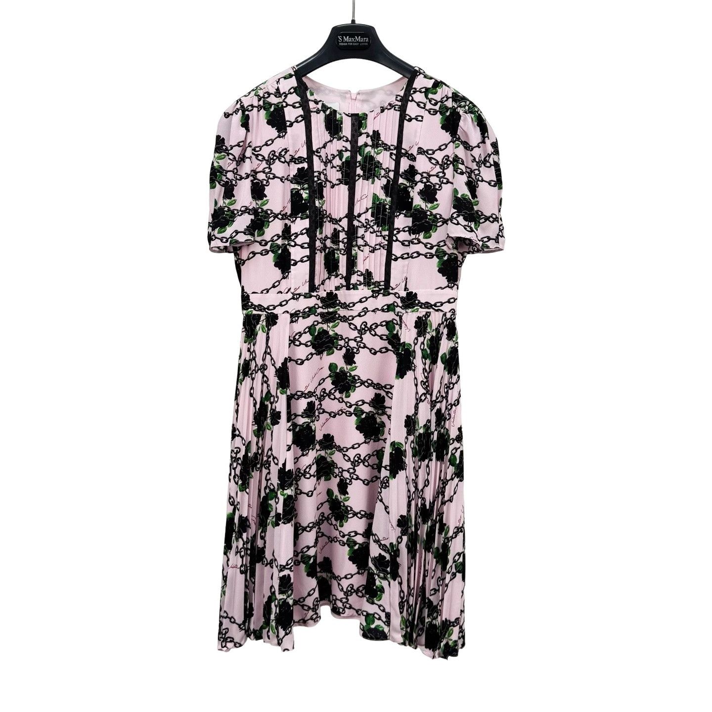 Valentino Valentino Rose Chain Silk Midi Dress Size 42 Size M / US 6-8 / IT 42-44 - 1 Thumbnail