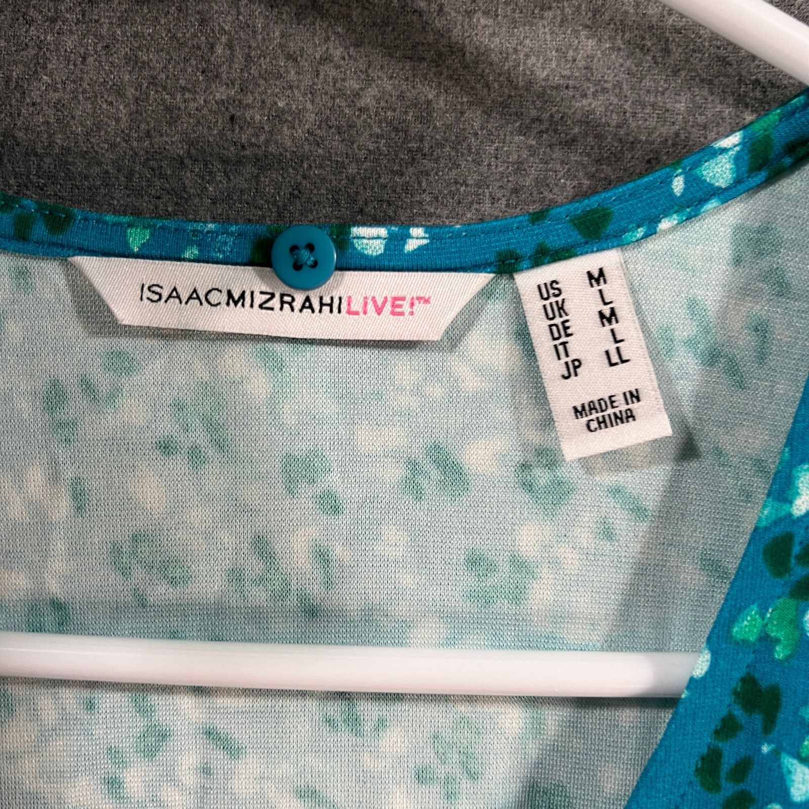 Isaac Mizrahi Isaac Mizrahi LIVE! Printed V-neck Top with Detachable Size M / US 6-8 / IT 42-44 - 5 Thumbnail
