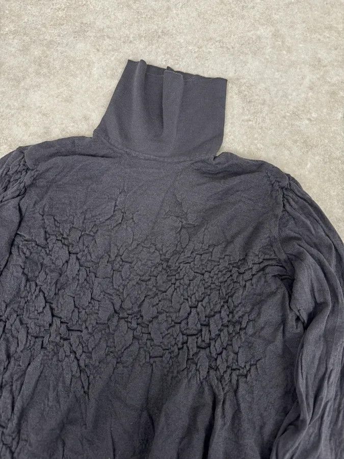 Giorgio Armani AW2019 Giorgio Armani Grey Crumbled Wool Turtleneck Size S / US 4 / IT 40 - 5 Thumbnail