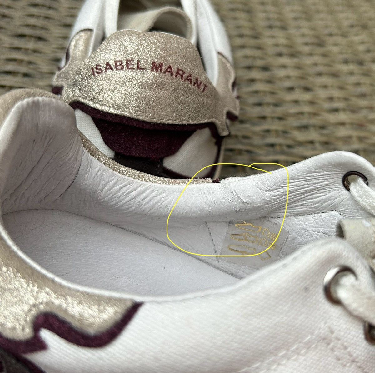 Isabel Marant × Isabel Marant Etoile Isabel Marant ETOILE Gilly Low-Top Canvas Leather Sneakers Size US 7 / IT 37 - 10 Thumbnail