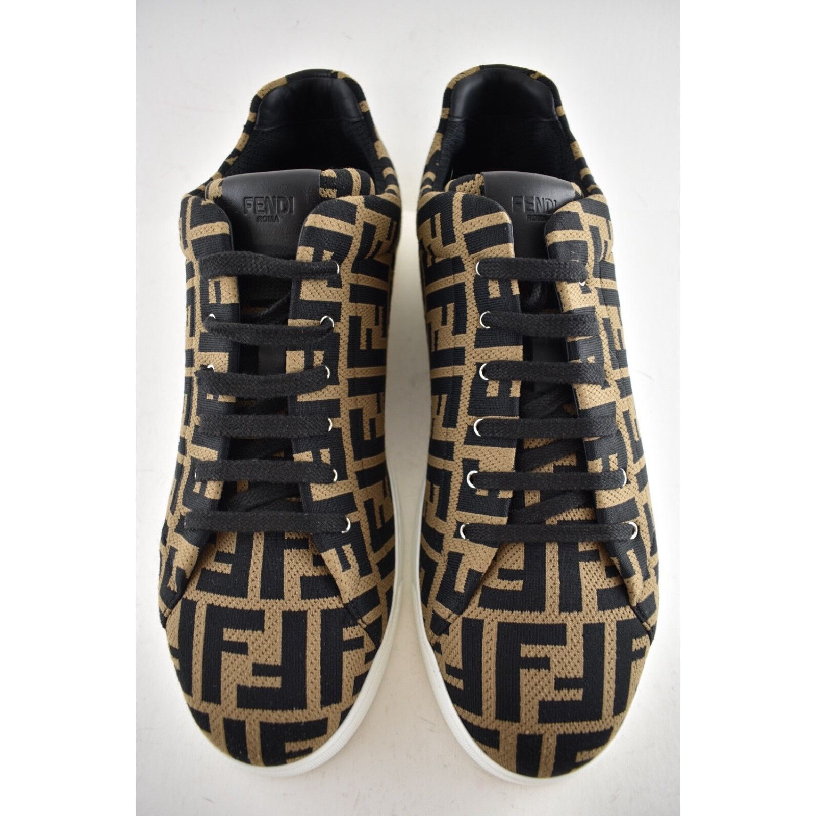 Fendi Fendi Forever Allover Logo Monogram Tabacco Brown Black Size US 13 / EU 46 - 7 Thumbnail
