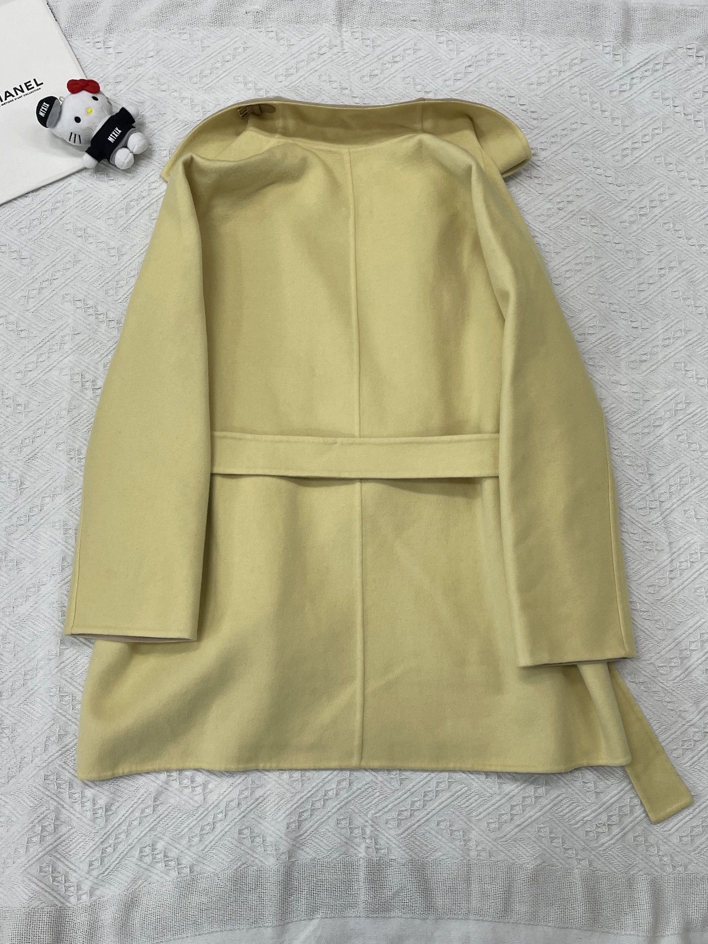 Hermes Hermes 25SS Yellow Colorblock Cashmere Coat FR36 Size XS / US 0-2 / IT 36-38 - 2 Thumbnail