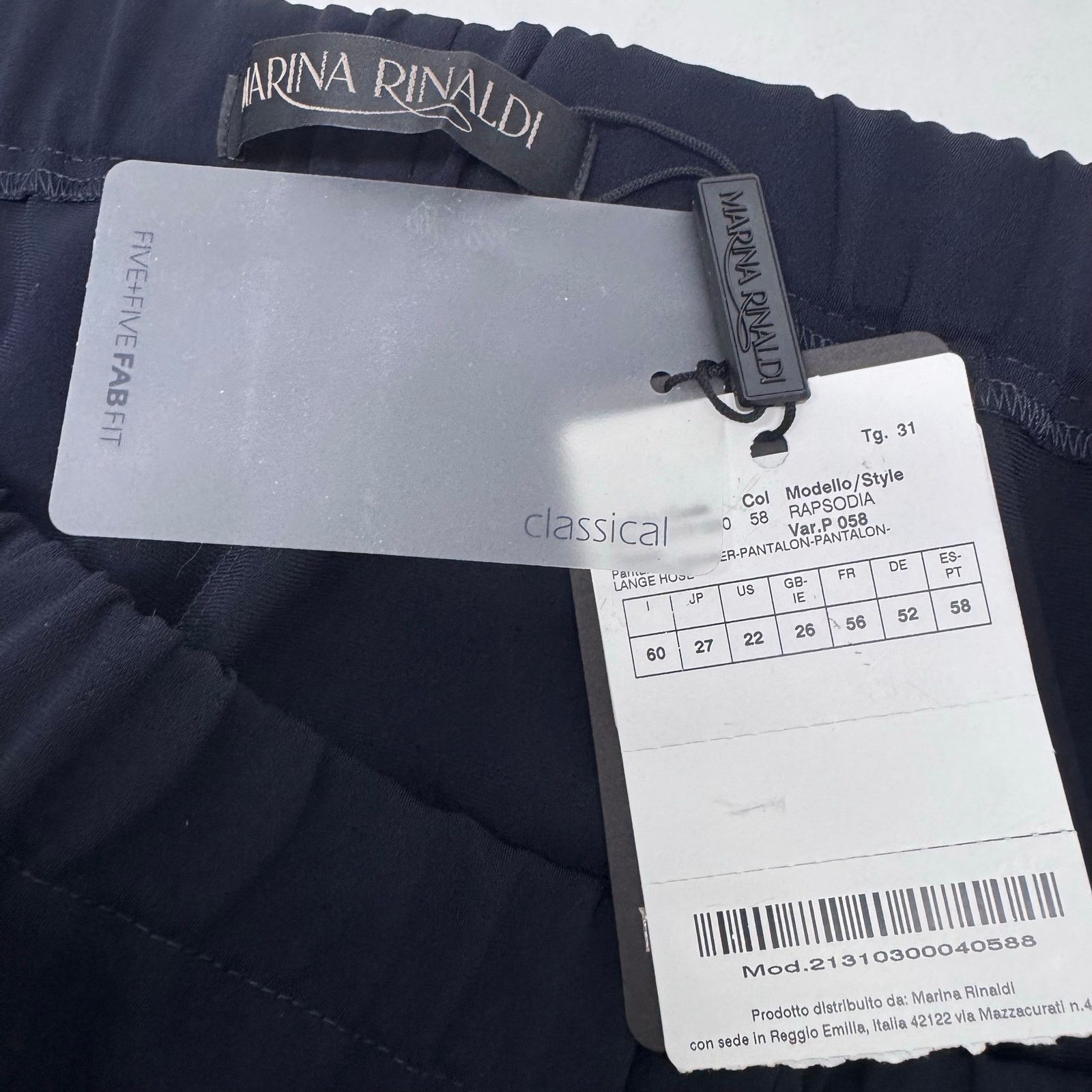 Marina Rinaldi Marina Rinaldi Rapsodia Classic Fit Navy Blue Pants Plus 22 Size 42" / US 20 - 10 Thumbnail