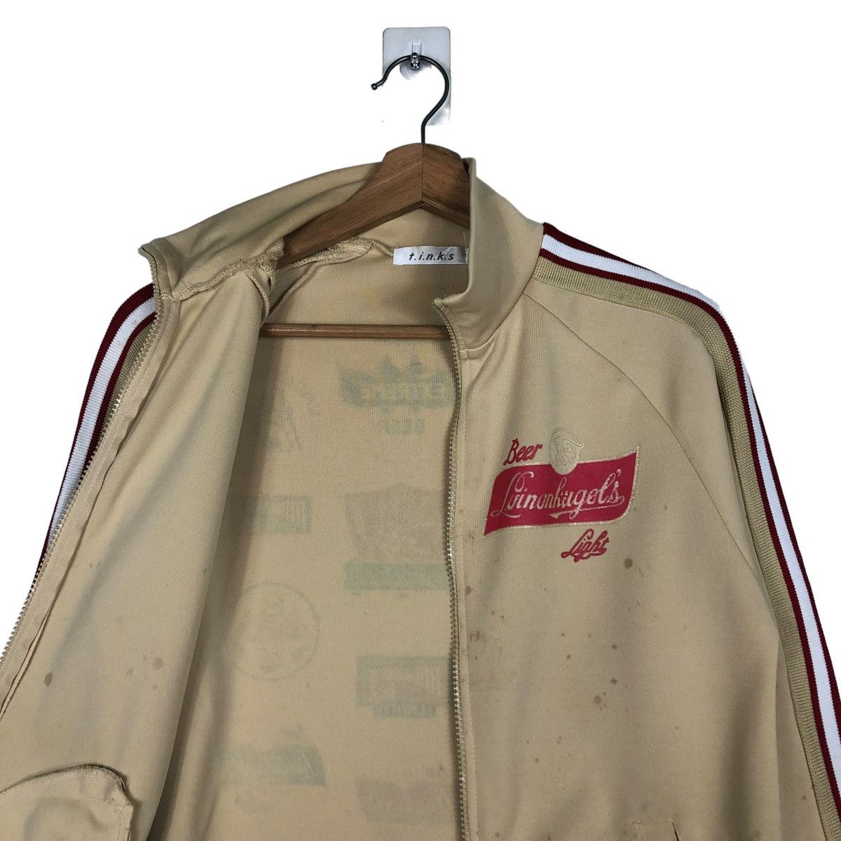 Japanese Brand 🔥VINTAGE ZIPPER JACKET TINKS BEER BOTTLE BIG LOGO Size US S / EU 44-46 / 1 - 14 Thumbnail