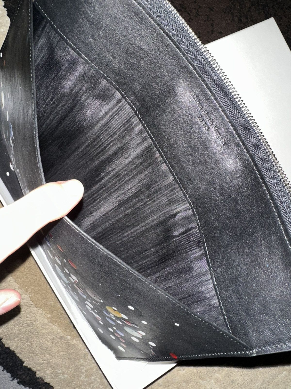 Maison Margiela Maison Martin Margiela Black Paint Splattered Clutch Bag Size ONE SIZE - 4 Thumbnail