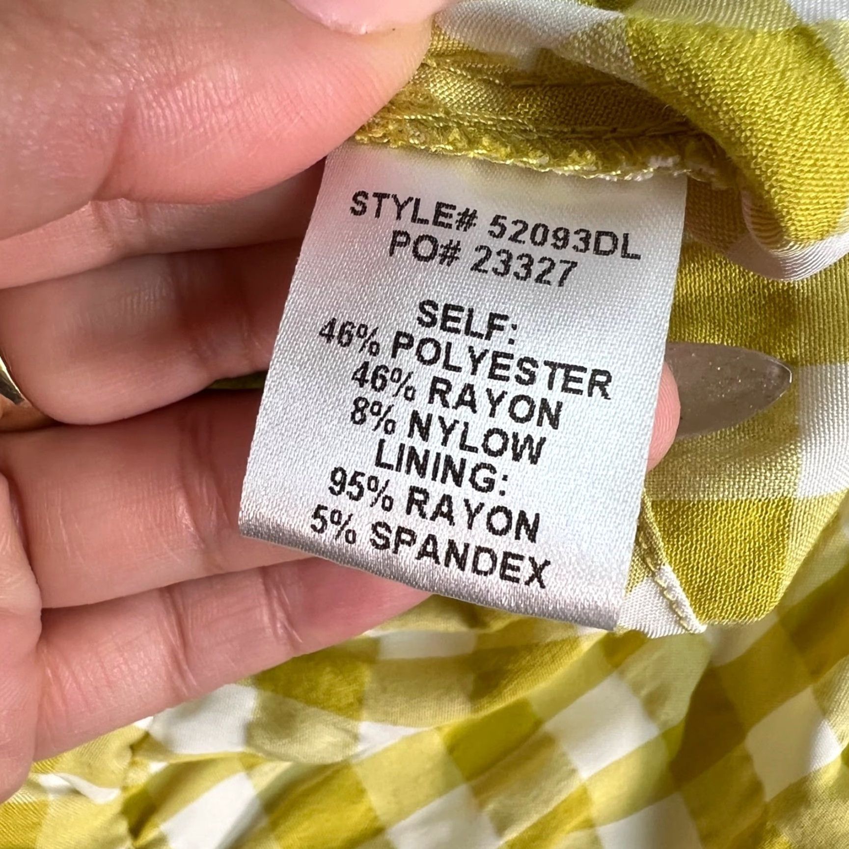 Vintage Skies Are Blue Yellow Gingham Ruched Skirt Womens XL Size Mini Short Summer Spring Streetwear Casual Womens Skies Are Blue Size 40" / US 18 - 4 Thumbnail