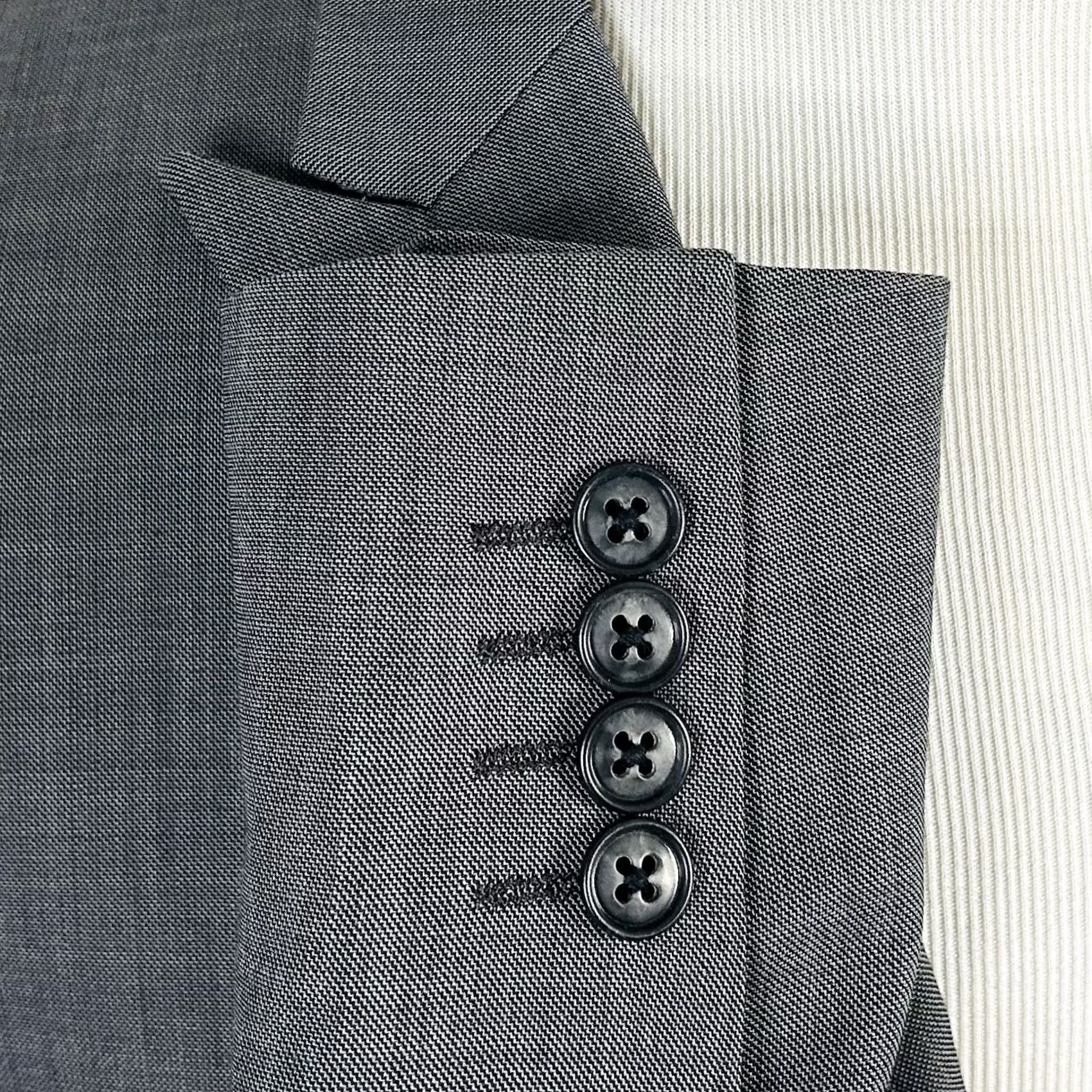 Egara Egara 40R Sport Coat Gray Wool Peak Lapel Two Button Vented Slim Fit Regular Men’s Jacket Coat Size US XS / EU 42 / 0 - 6 Thumbnail