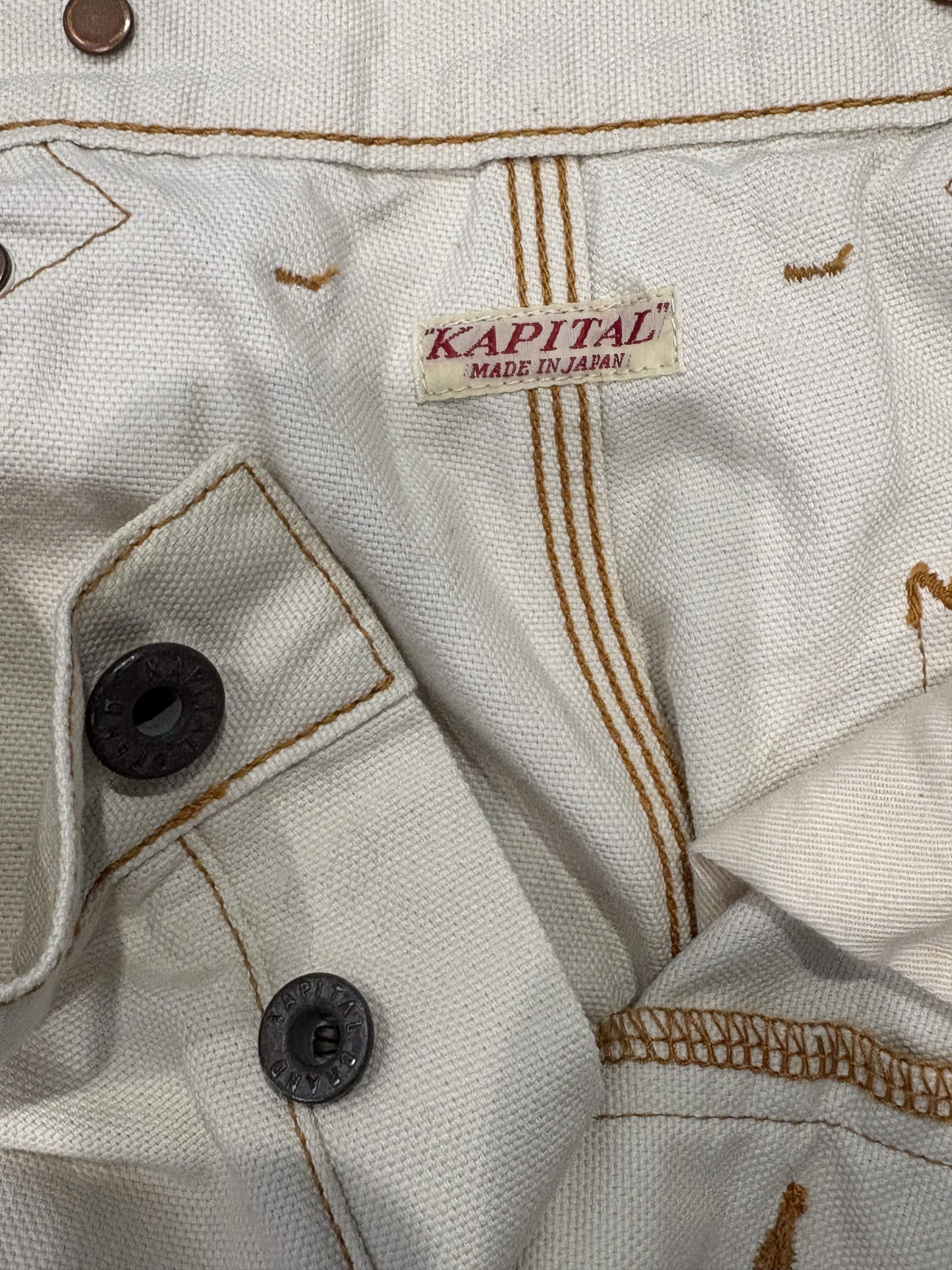 Kapital Light Canvas Lumber Pants (Ecru) Size US 30 / EU 46 - 5 Thumbnail