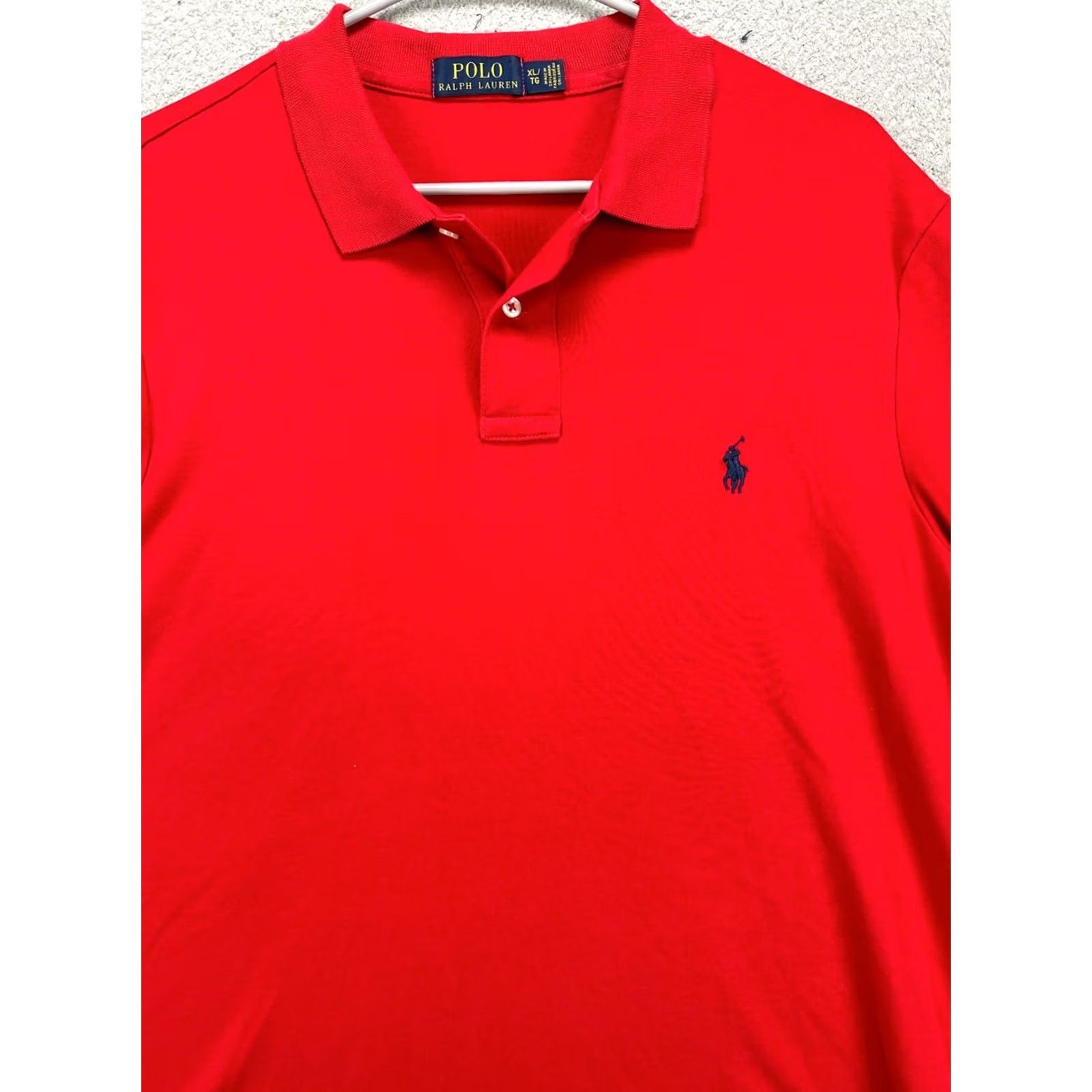 Polo Ralph Lauren Polo Ralph Lauren Shirt Adult XL Red 100% Cotton Polo Casual Mens Short Sleeve Polo Shirt Size US XL / EU 56 / 4 - 7 Thumbnail