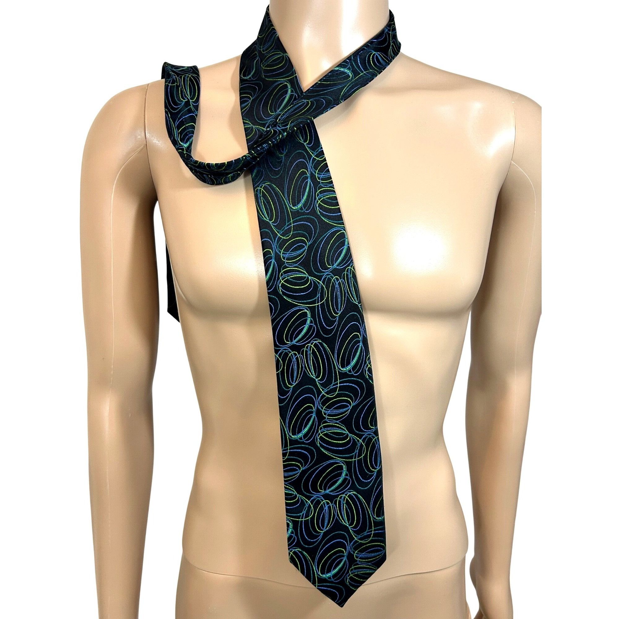 Other Vintage ‘90’s Abstract Silk Tie Beau Brummel SoHo Handmade N Size ONE SIZE - 8 Thumbnail