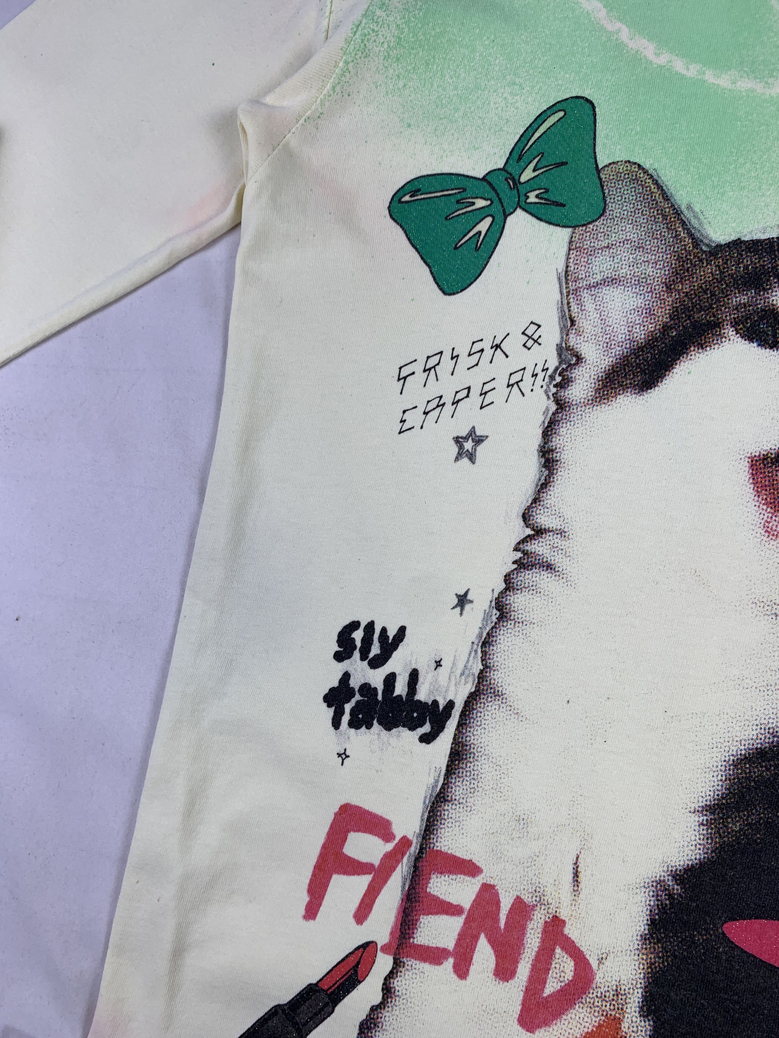 Japanese Brand RnA Slang Big Cat Printed Longsleeve Top (M) Size M / US 6-8 / IT 42-44 - 8 Thumbnail