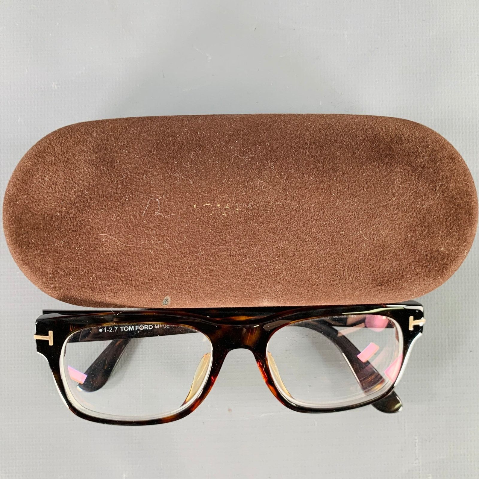 Tom Ford TOM FORD Brown Beige Tortoiseshell Acetate Frames Size ONE SIZE - 7 Thumbnail
