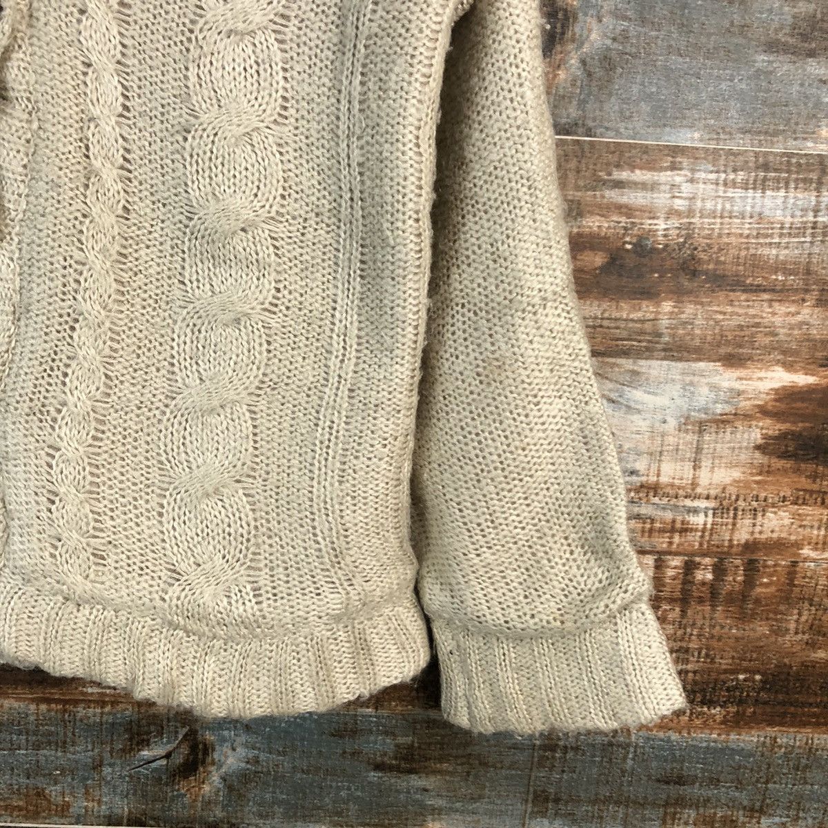 Homespun Knitwear × Japanese Brand Woble Cotton Brown Hoodie cable Knitwear #A2338 Size M / US 6-8 / IT 42-44 - 8 Thumbnail