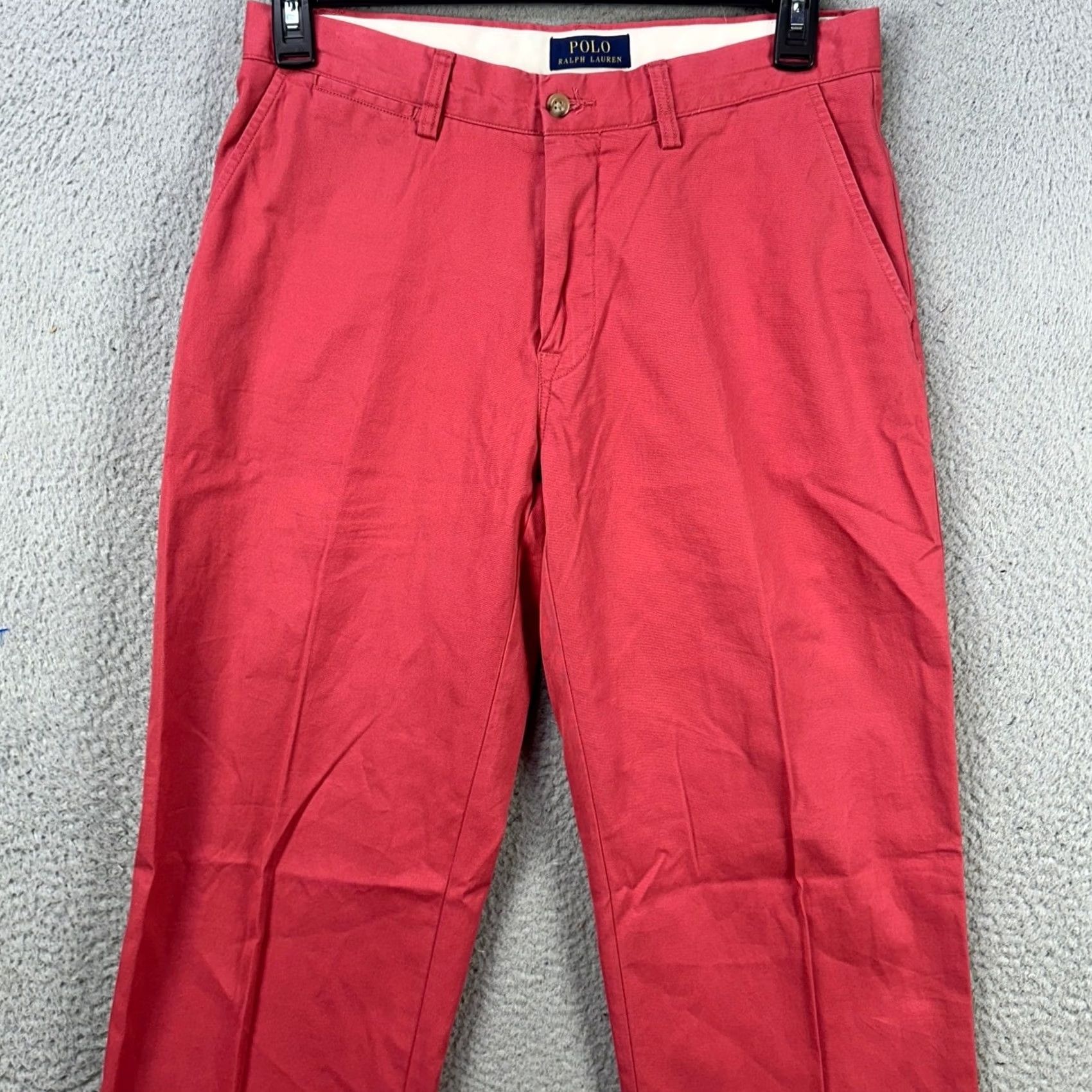 Polo Ralph Lauren Polo Ralph Lauren Pants Khaki Men 32X32 Pink Flat Front Straight Leg Pony Cotton Knit Casual Size US XS / EU 42 / 0 - 3 Thumbnail