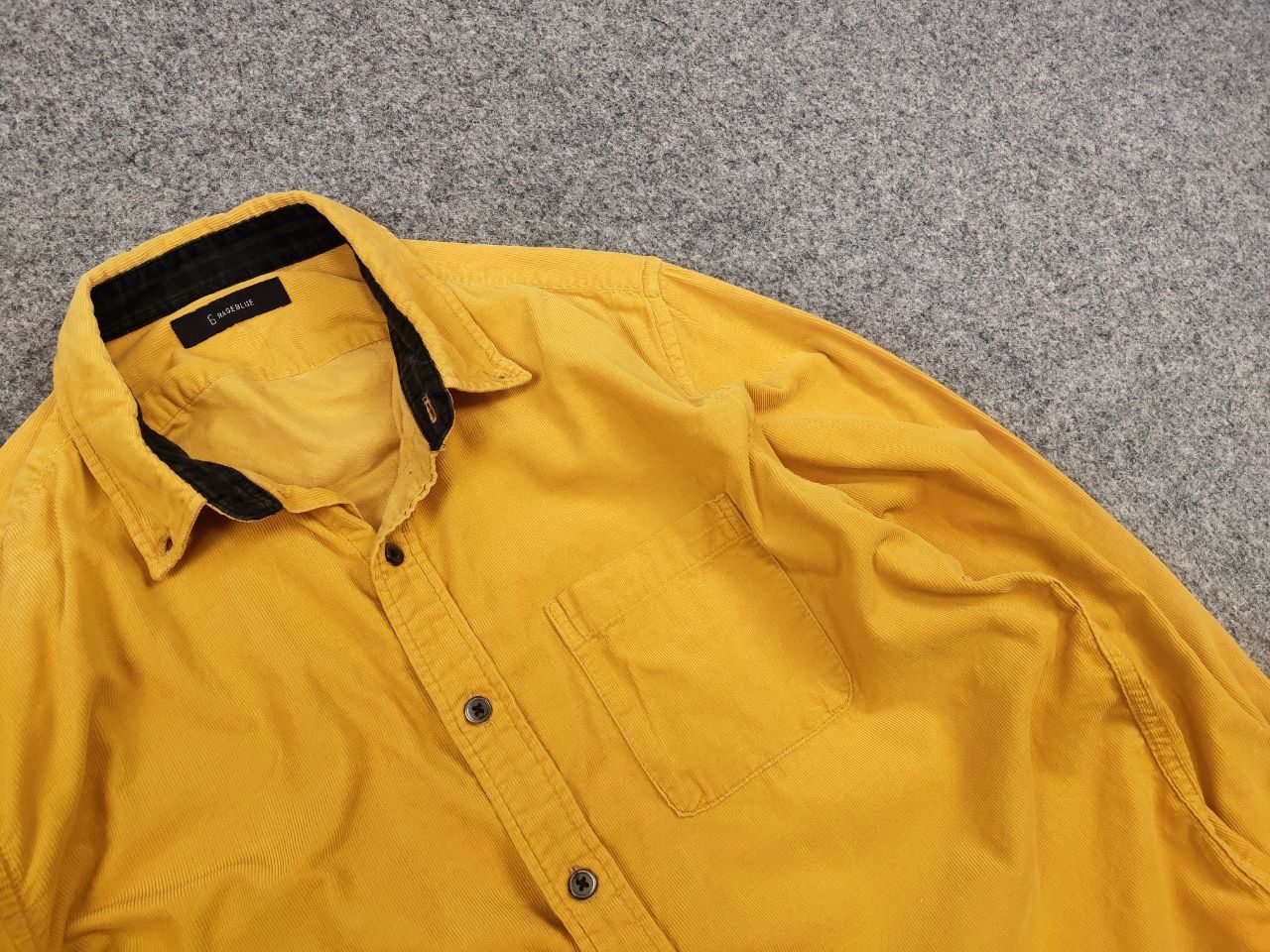 RAGEBLUE Vintage Rageblue Japan Design Corduroy Yellow Button Shirt Size US L / EU 52-54 / 3 - 7 Thumbnail