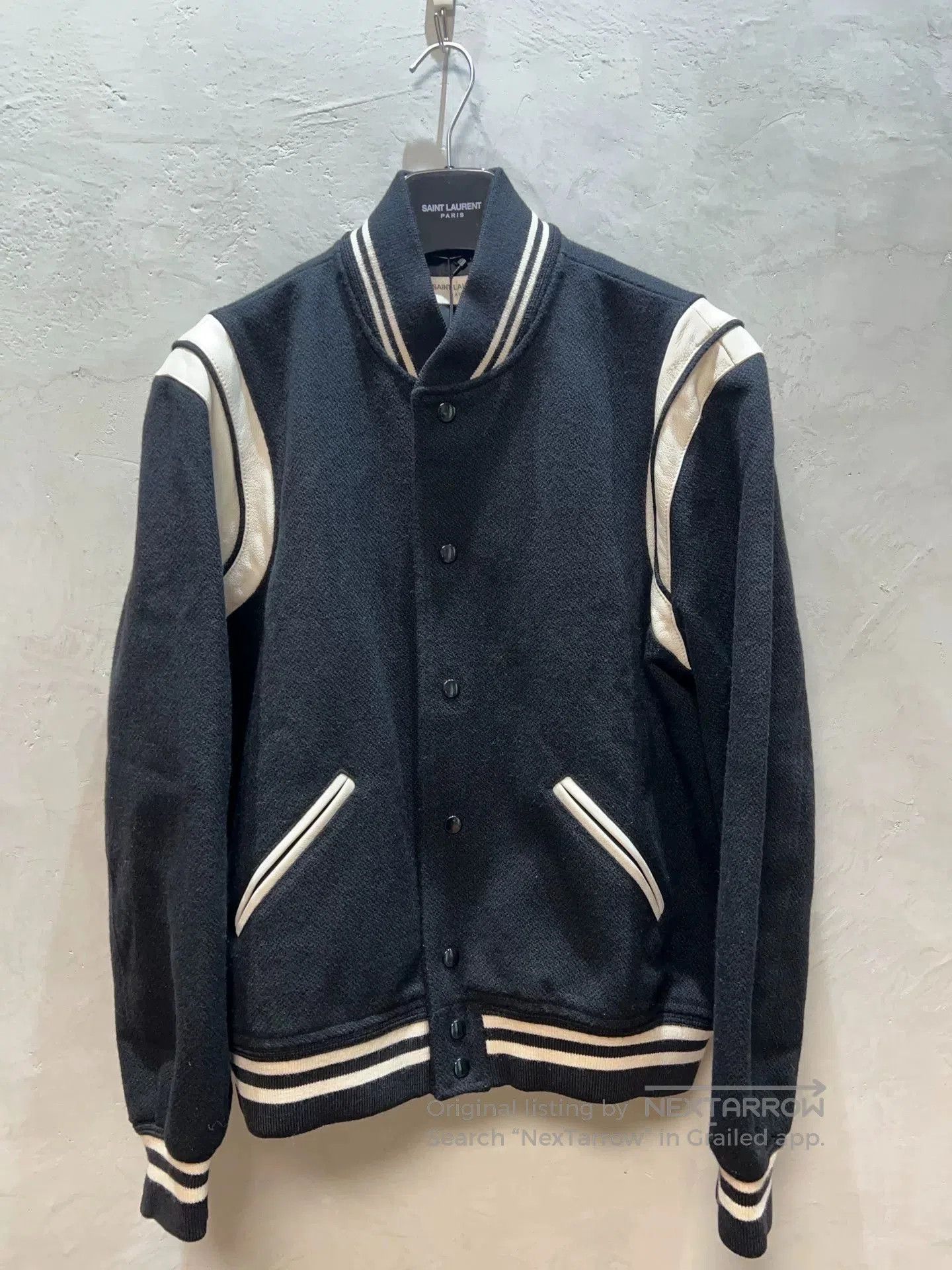 Saint Laurent Paris Saint Laurent Classic Black and White Baseball Jacket. Size US L / EU 52-54 / 3 - 1 Thumbnail