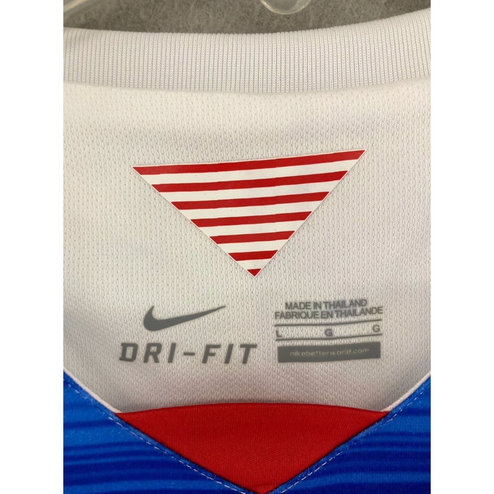 Nike Nike Dri-Fit Nike Dri-Fit Athletic Jersey Mens Large 17 Heather Blue Breathable Moisture Lightweight Logo Soccer Size US L / EU 52-54 / 3 - 7 Thumbnail