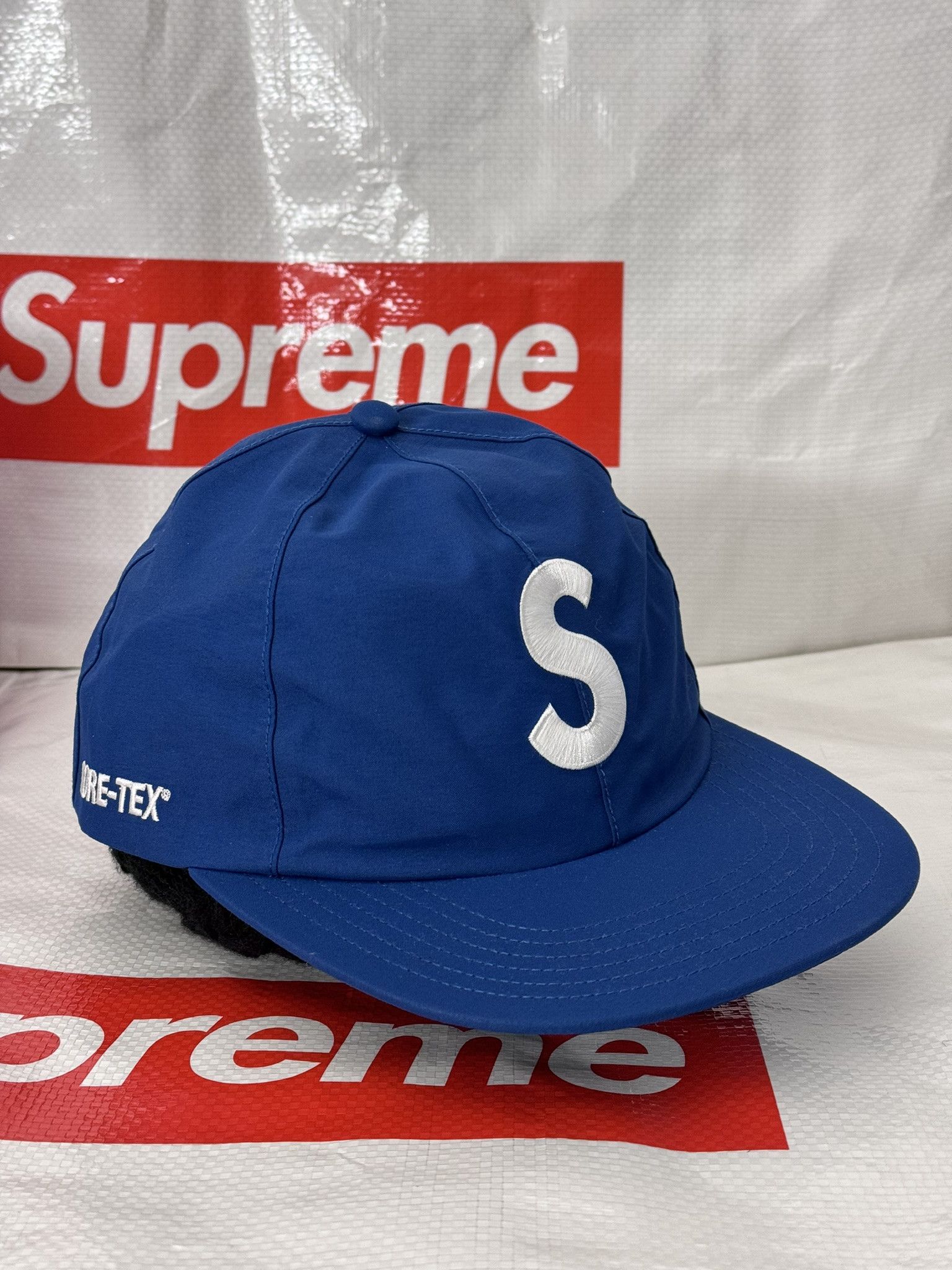 Supreme Supreme Gore Tex S logo 6 panel Dark Teal SS 19 HAT CAP 