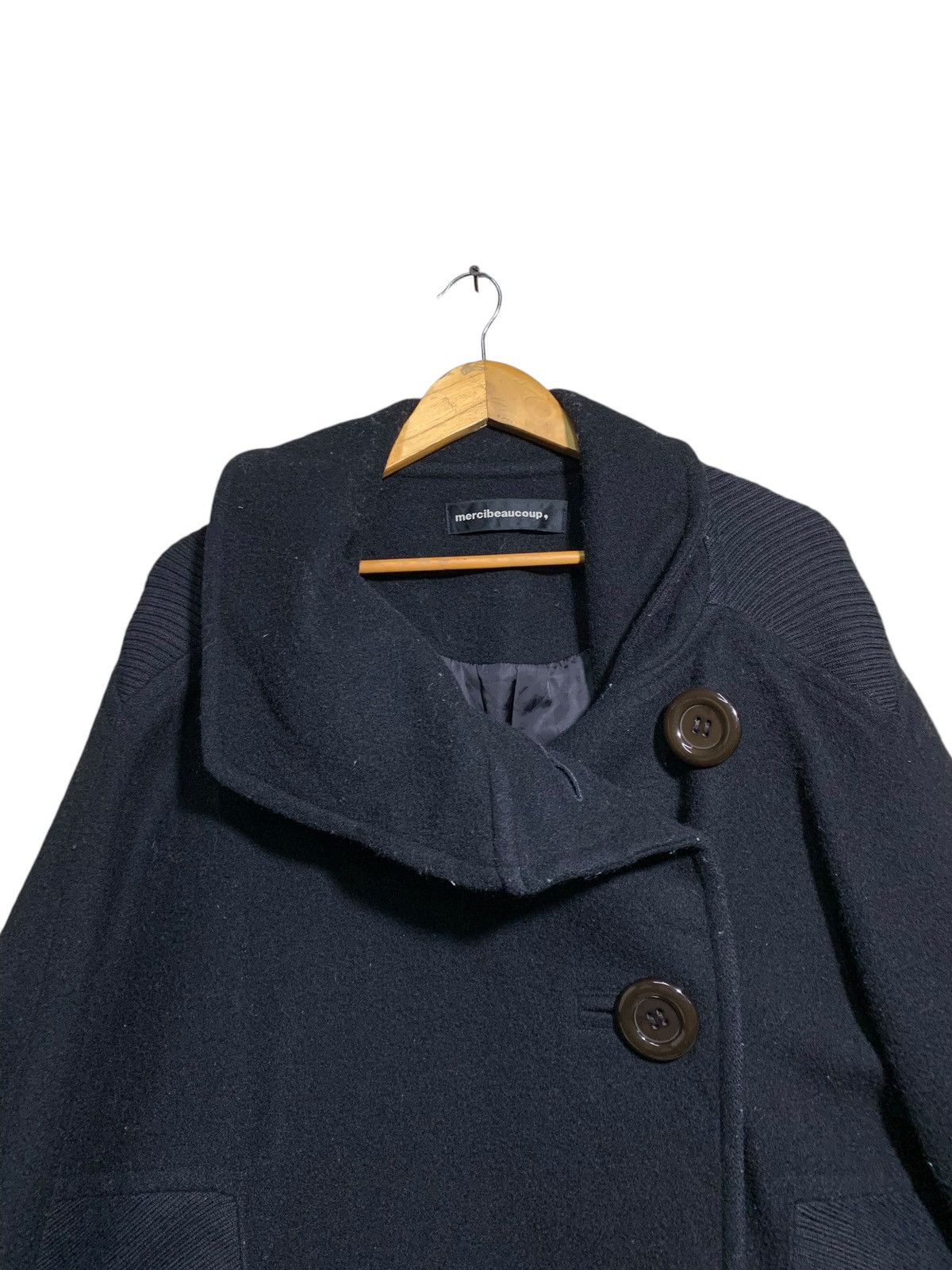 Issey Miyake 🔥MERCIBEAUCOUP ISSEY MIYAKE WOOL ASYMETRICAL JACKET Size L / US 10 / IT 46 - 4 Thumbnail