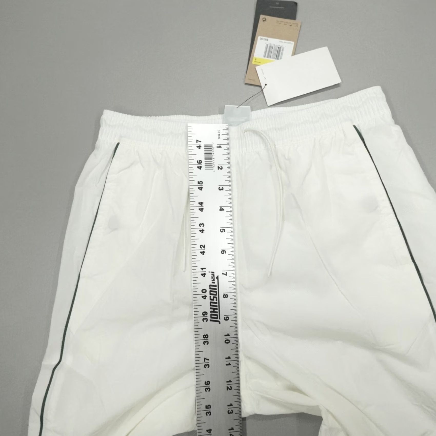 Nike NIKE Windrunner Beige High-Waisted Woven Pants Women's S Regular Wide-Leg Open-Hem 40 SPF Knit Nylon Pockets Size 28" / US 6 / IT 42 - 6 Thumbnail