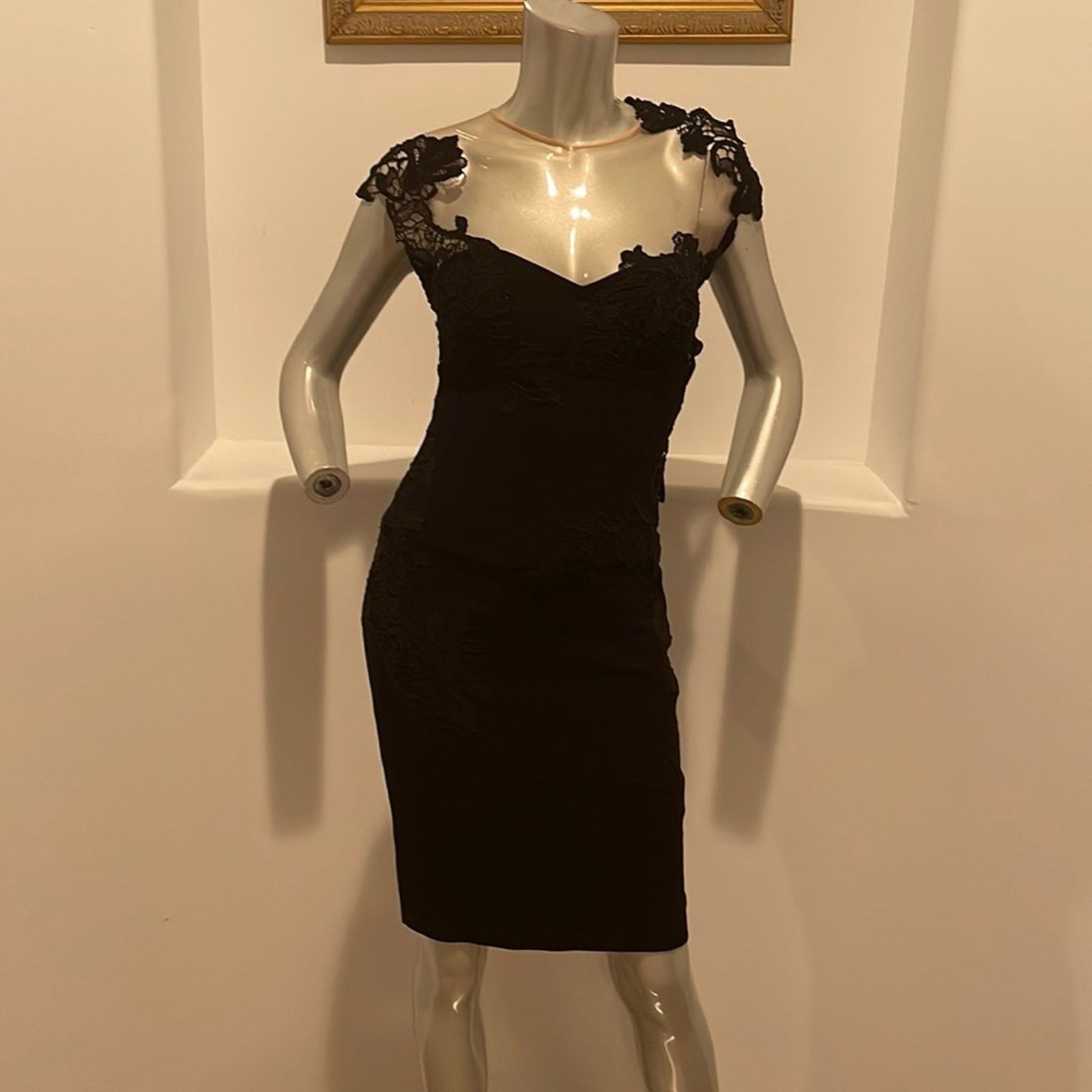 Ermanno Scervino ERMANNO SCERVINO Black Corset Dress Cocktail Designer IT42 Size M / US 6-8 / IT 42-44 - 12 Thumbnail