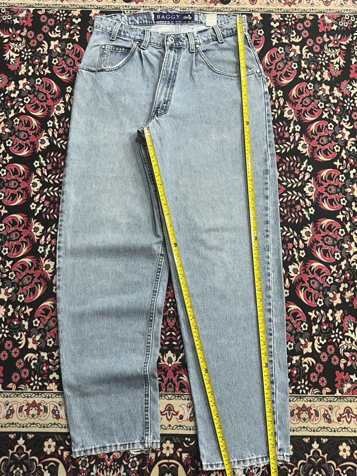 Levi's ⚡️Baggy⚡️Vintage Levi’s Silvertab Light Blue Washed Jeans Size US 33 - 17 Thumbnail