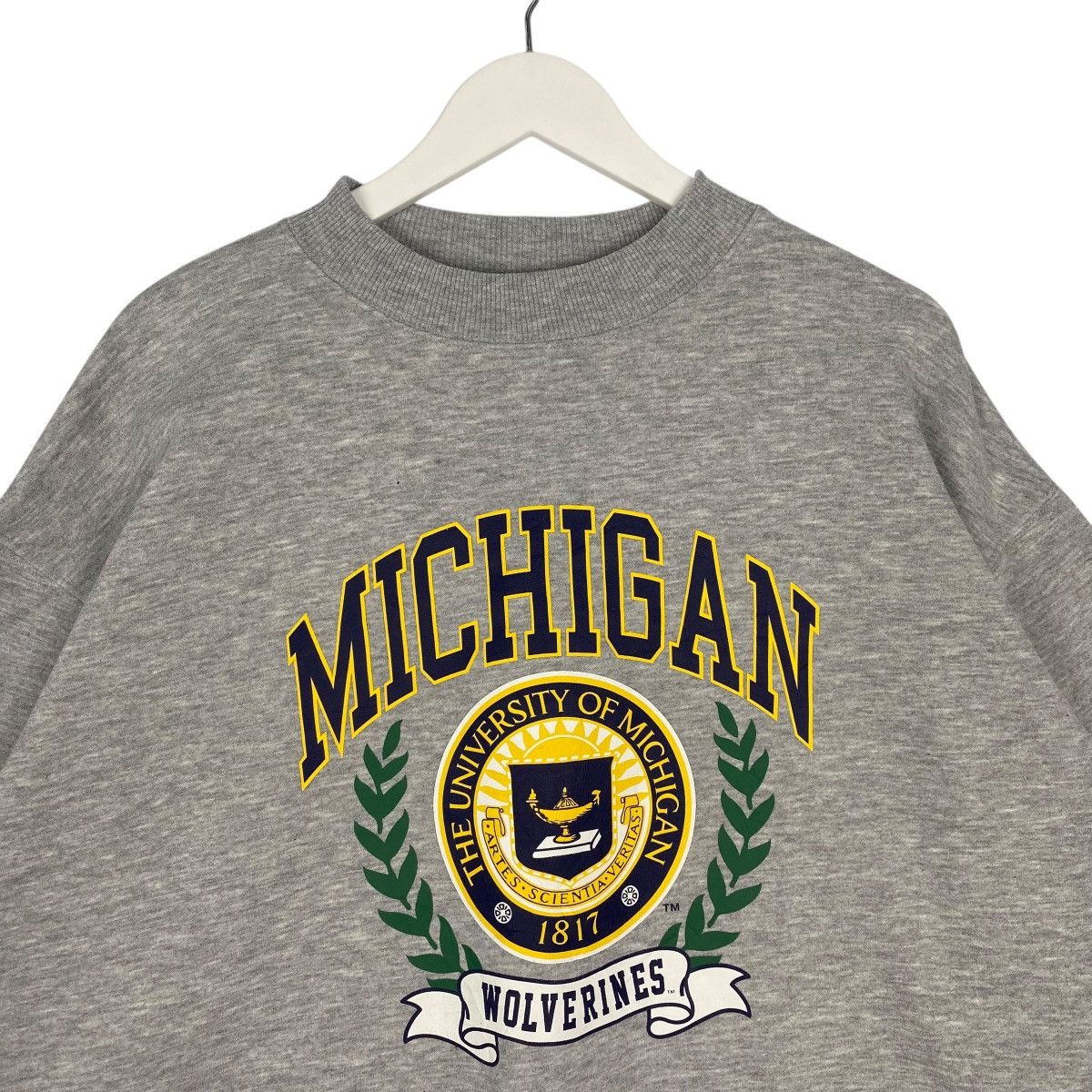 Vintage Vintage Michigan University X GU Sweatshirt Crop Top Gray Size US L / EU 52-54 / 3 - 4 Thumbnail