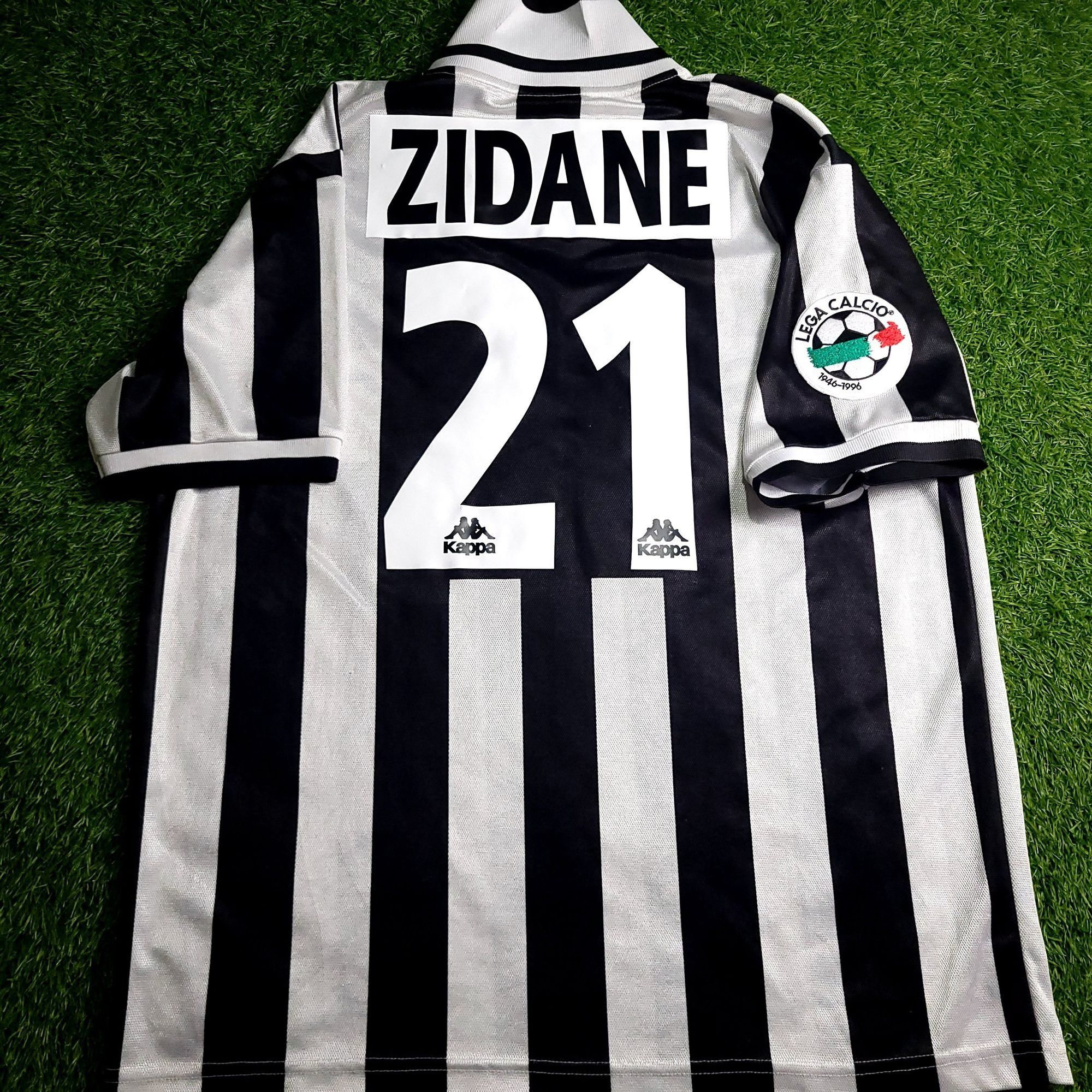 Zidane Juventus Kappa 1996 1997 DEBUT Soccer Jersey L