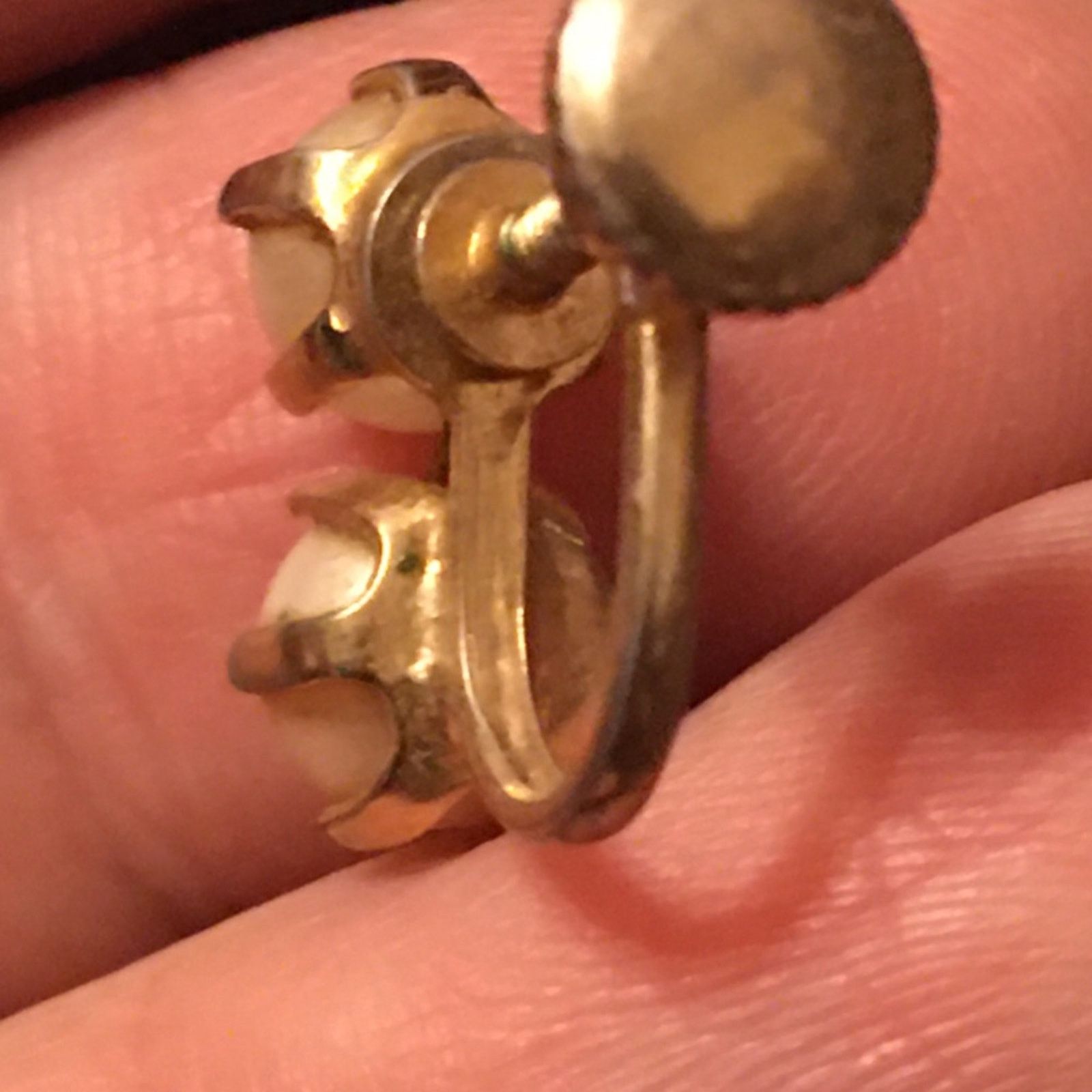 Vintage Vintage 50s double pearl screw back clip earrings Size ONE SIZE - 7 Thumbnail