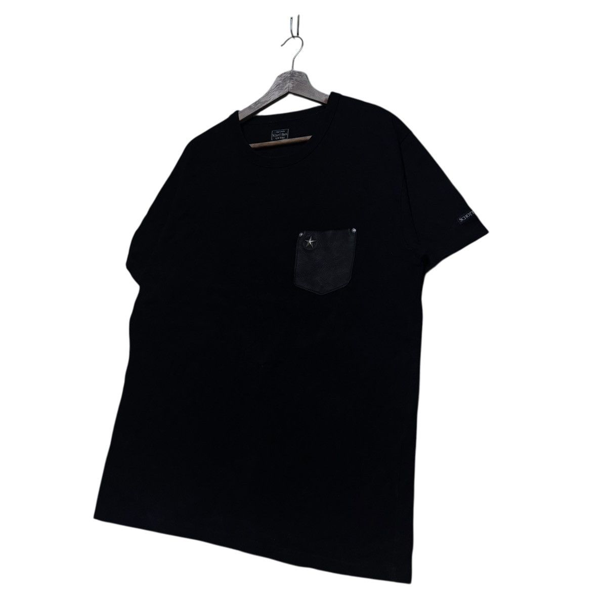 Schott Schott Bros New York Leather Pocket Tee Shirt Size US XL / EU 56 / 4 - 2 Thumbnail