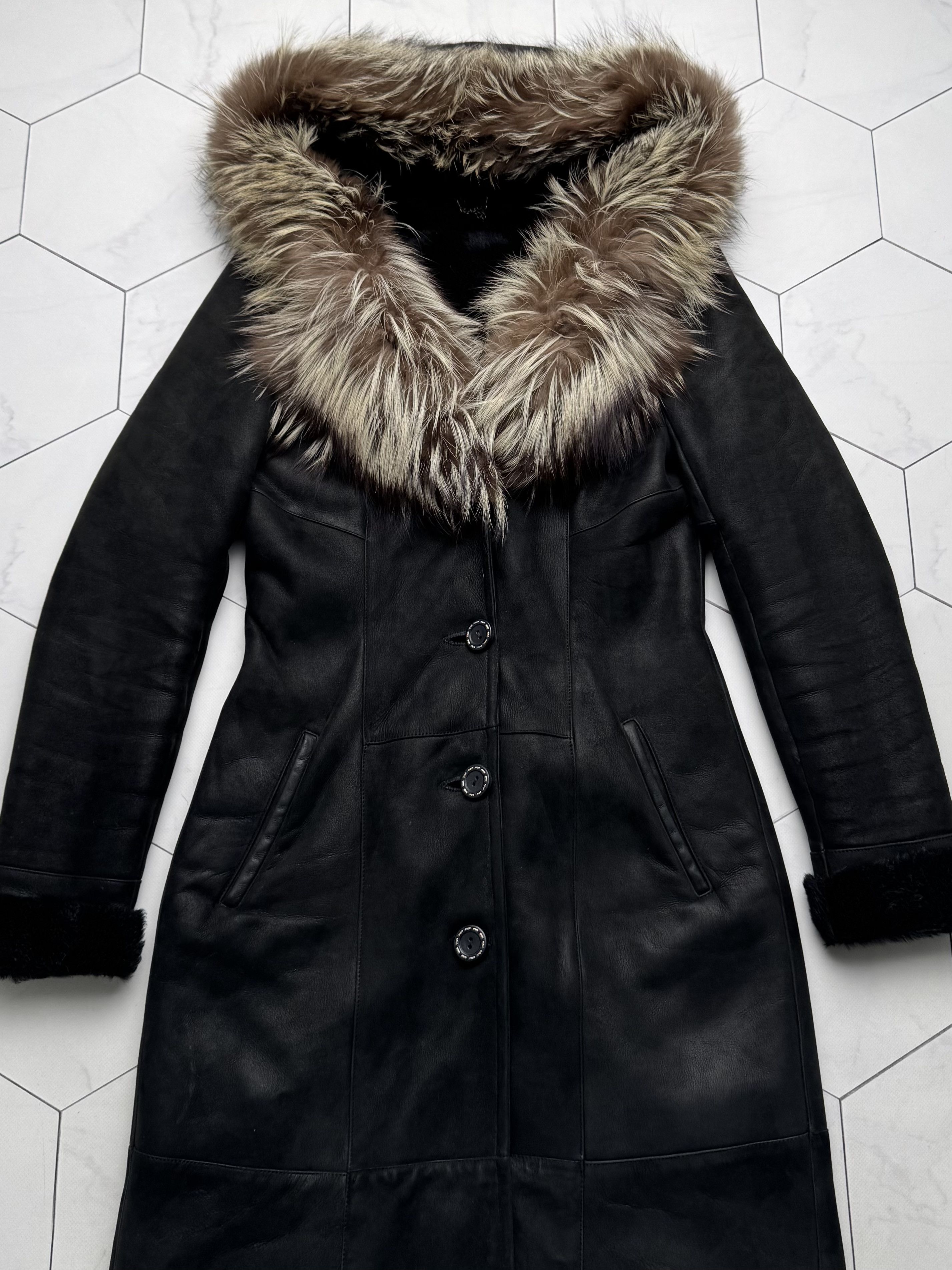 Vintage Vintage Real Lambskin Hooded Coat(B409)E2D15 Size S / US 4 / IT 40 - 7 Thumbnail