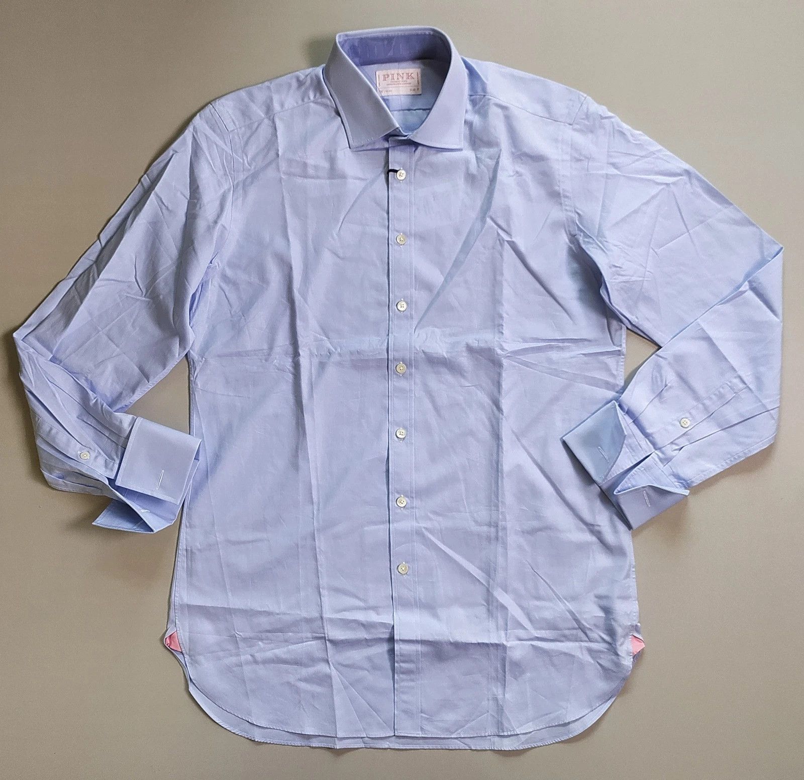 Thomas Pink Thomas Pink Slim Fit Ramses Poplin Formal Shirt T 0037 Size US M / EU 48-50 / 2 - 2 Thumbnail