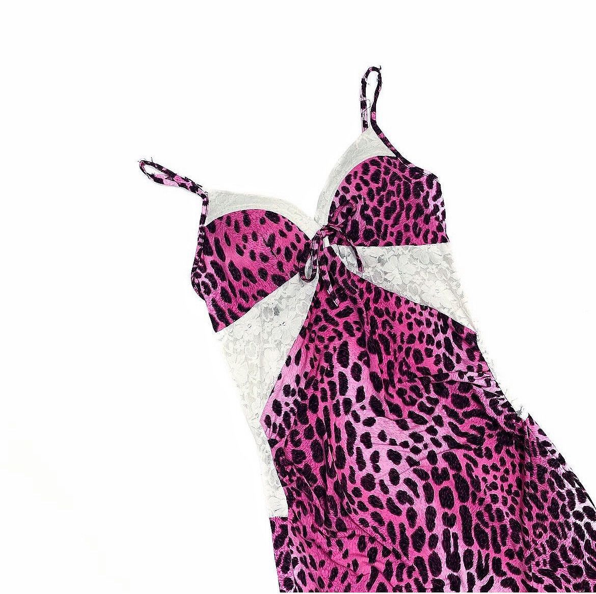 Japanese Brand Pink leopard backless y2k dress 💗💃🏻🎀 Size S / US 4 / IT 40 - 9 Thumbnail