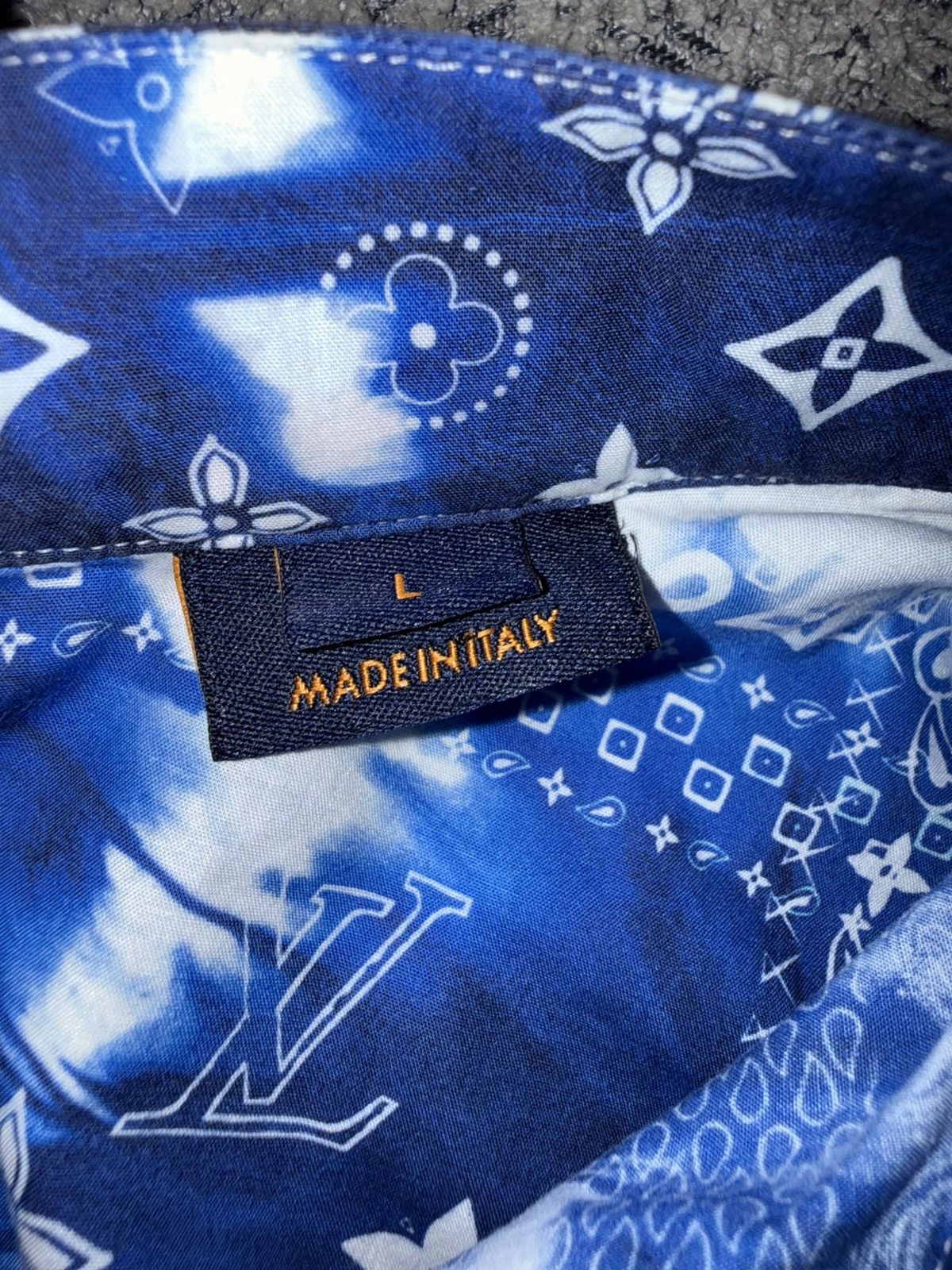 Louis Vuitton LV blue bandana shirt Size US L / EU 52-54 / 3 - 8 Thumbnail