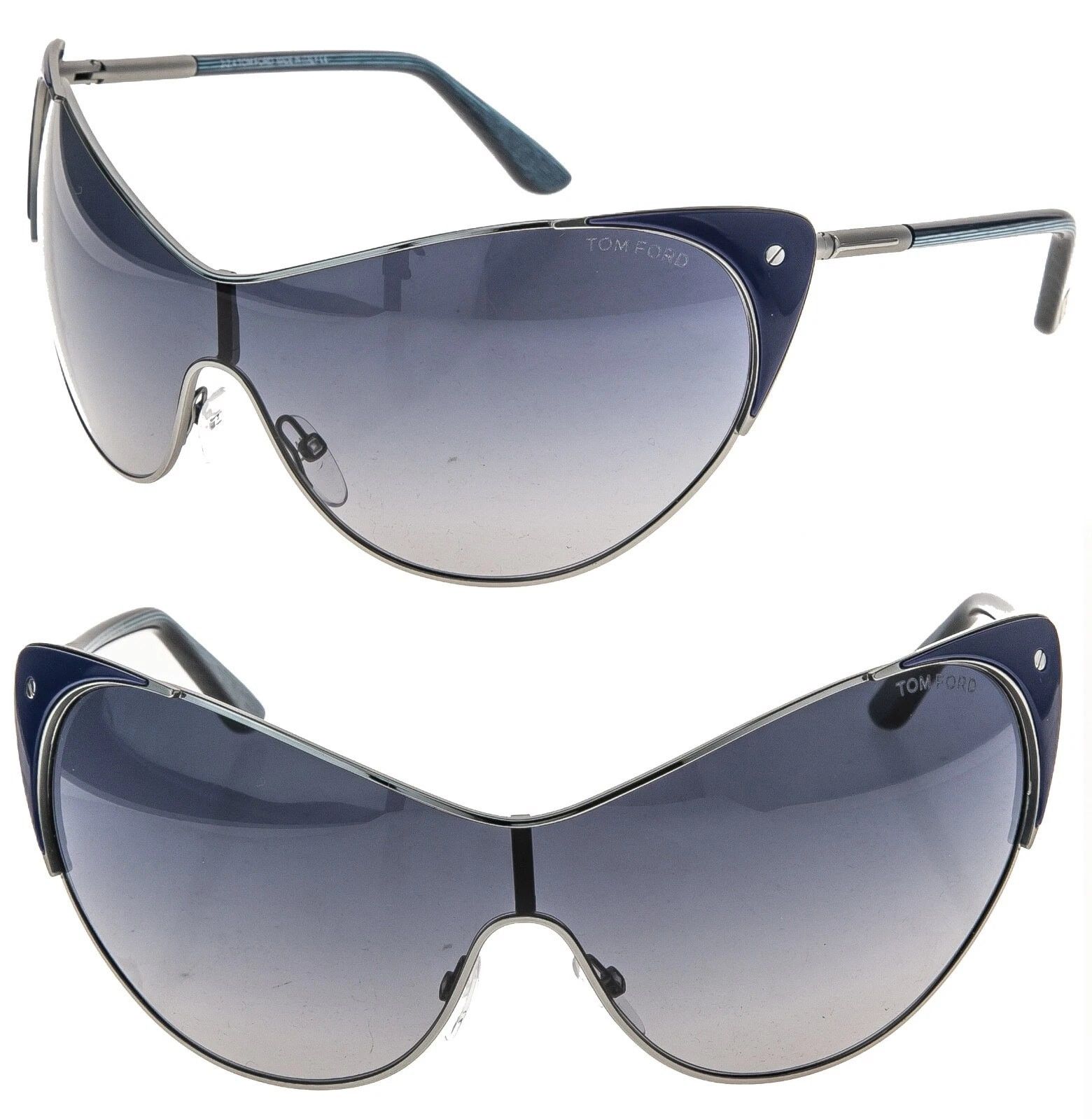 TOM FORD TF364 VANDA Blue Gunmetal Screw Cat Mask FT364 display picture 1