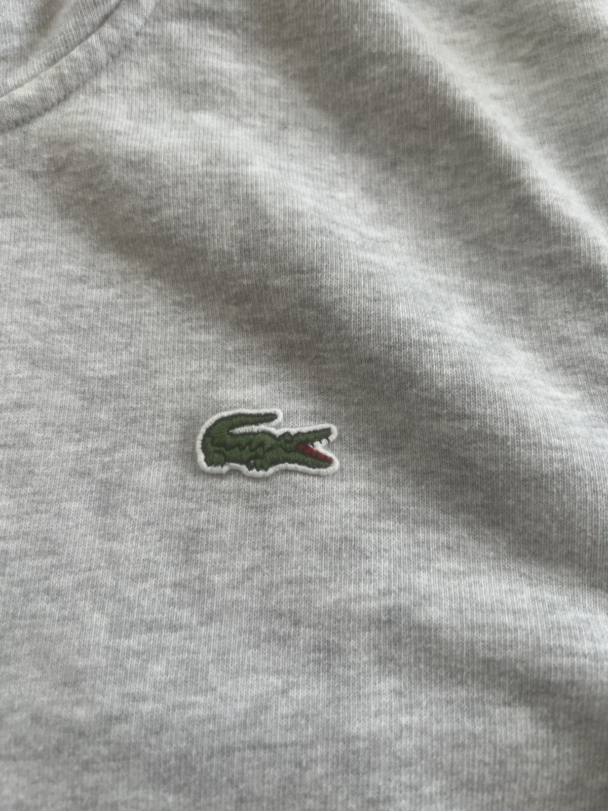 Lacoste Lacoste L!ve Heathered Gray French Terry Hoodie Size US M / EU 48-50 / 2 - 2 Thumbnail