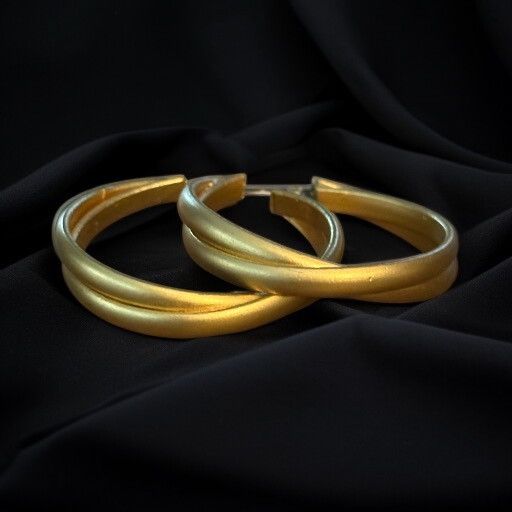 Other Brushed gold tone intertwined hoop earrings Size ONE SIZE - 1 Thumbnail