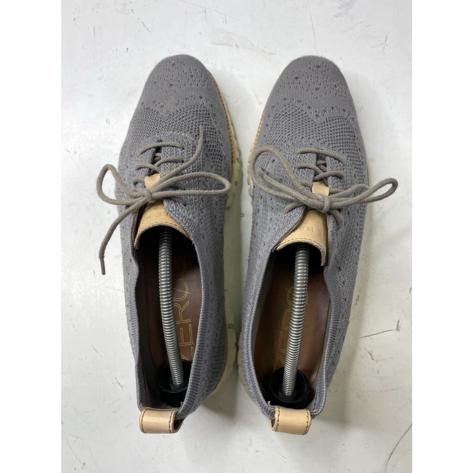 Cole Haan Cole Haan ZeroGrand Stitchlite Wingtip Oxford Mens Size 11M Gray Knit C24944 Size US 11 / EU 44 - 7 Thumbnail