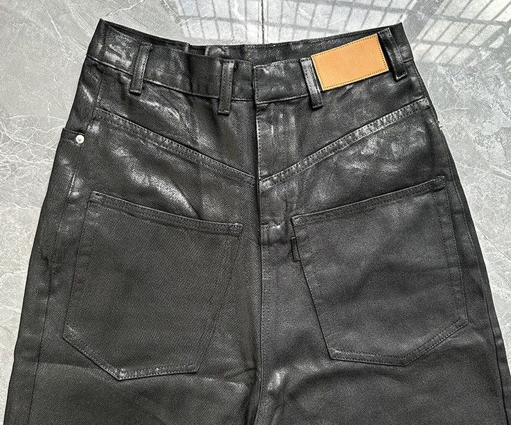 Japanese Brand × Vintage Avant garde reverse front washed waxed baggy jeans pants Size US 28 / EU 44 - 4 Thumbnail