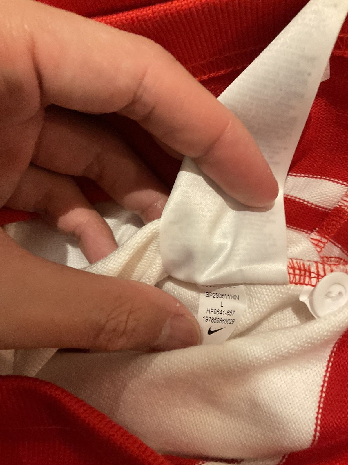 Nike × Supreme Supreme Nike Stripe Rugby Red | Grailed