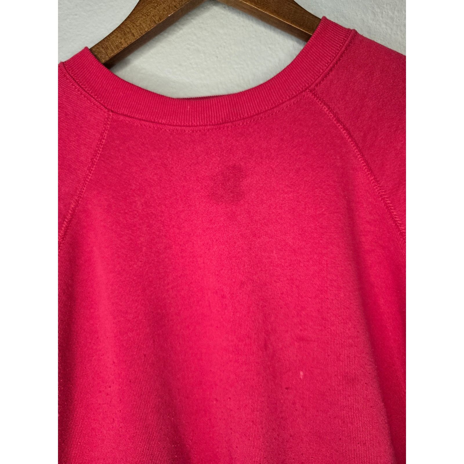 Tultex × Vintage Vintage Blank Sweater Tultex L Hot Pink Plain Sweatshirt 90s Size US L / EU 52-54 / 3 - 5 Thumbnail
