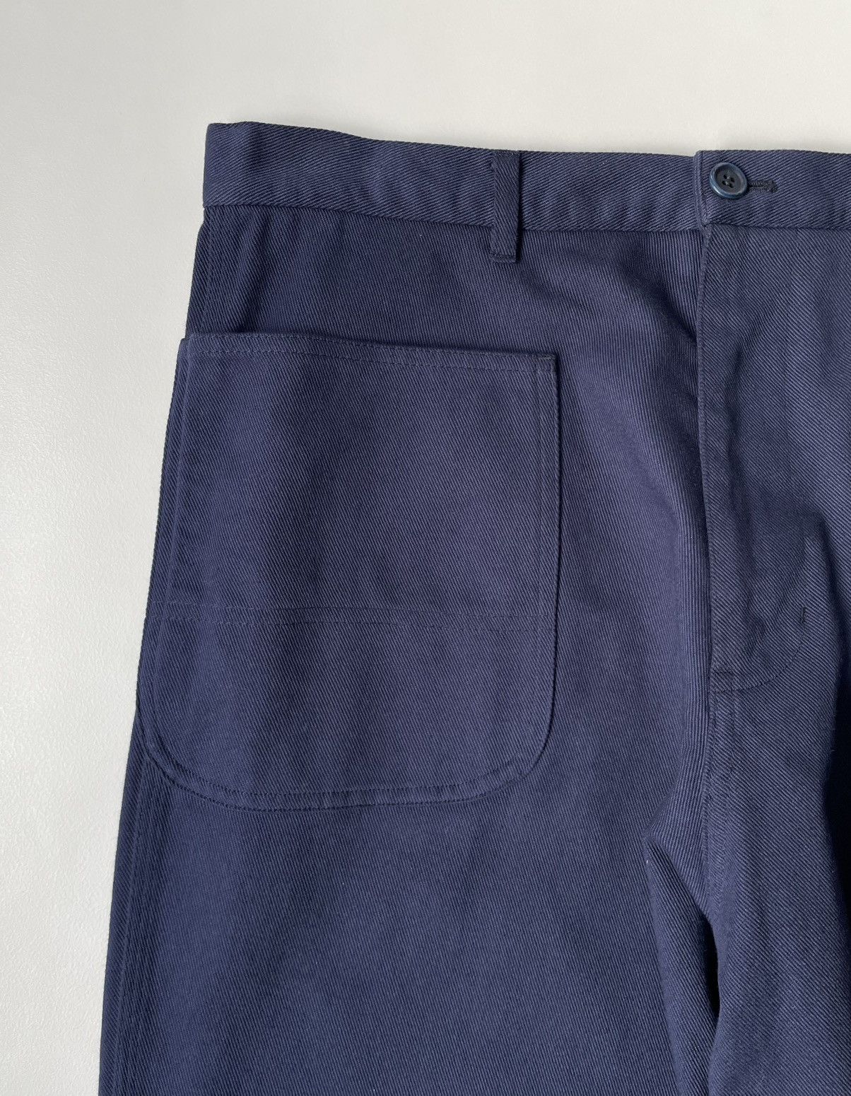 Comme des Garcons Wide Leg Blue Cotton Utility Pants Size US 34 / EU 50 - 4 Thumbnail