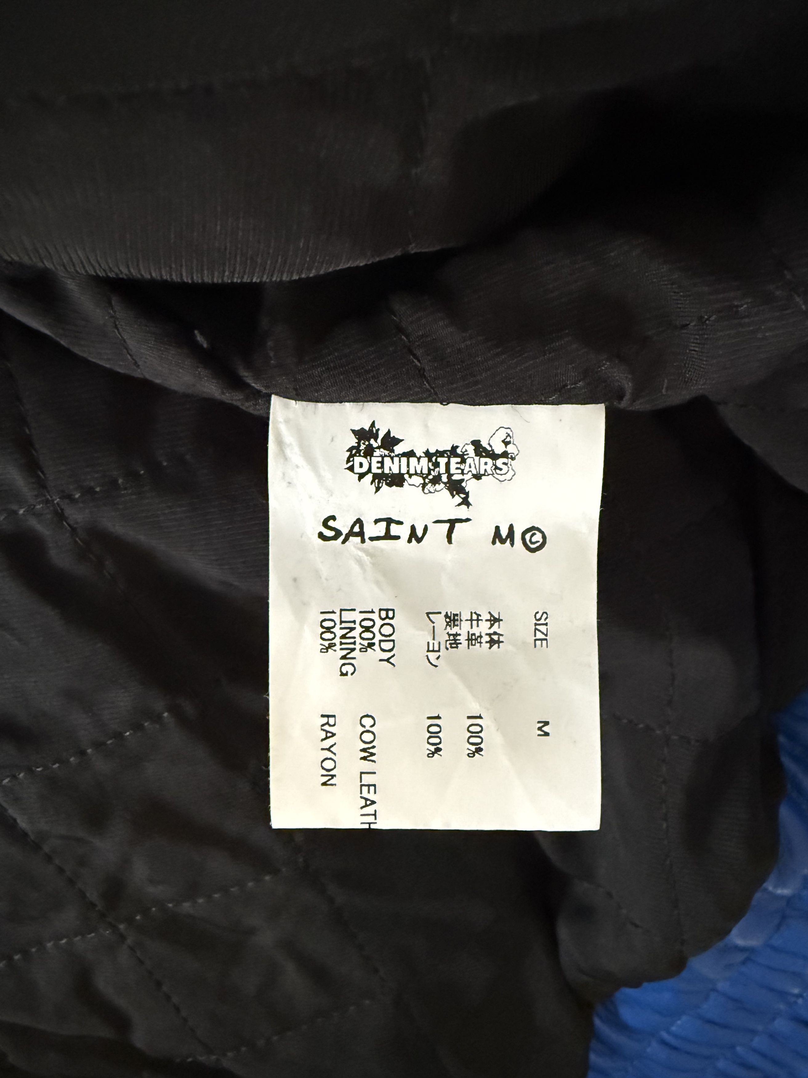 DENIM TEARS × Saint Michael Saint Michael Leather Holy Grail Jacket Size US M / EU 48-50 / 2 - 4 Thumbnail