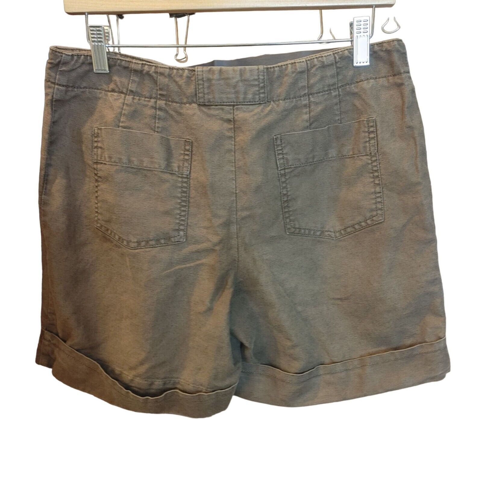 Ann Taylor Ann Taylor Women's Brown Cuffed Chino Shorts 4 Size 27" / US 4 / IT 40 - 2 Thumbnail